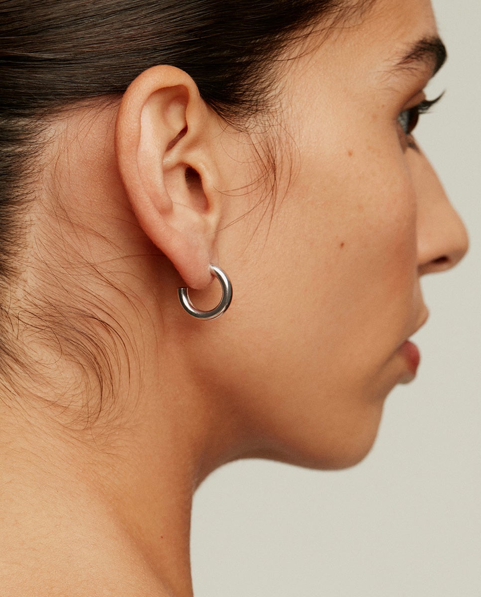 Brincos de Aro Pequenos de Prata 925 Prata-4