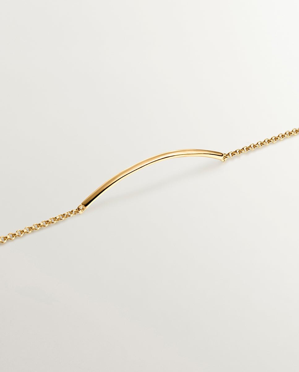 Pulseira de Prata 925 Banhada em Ouro Amarelo de 18k com Forma de Tubo Ouro-5