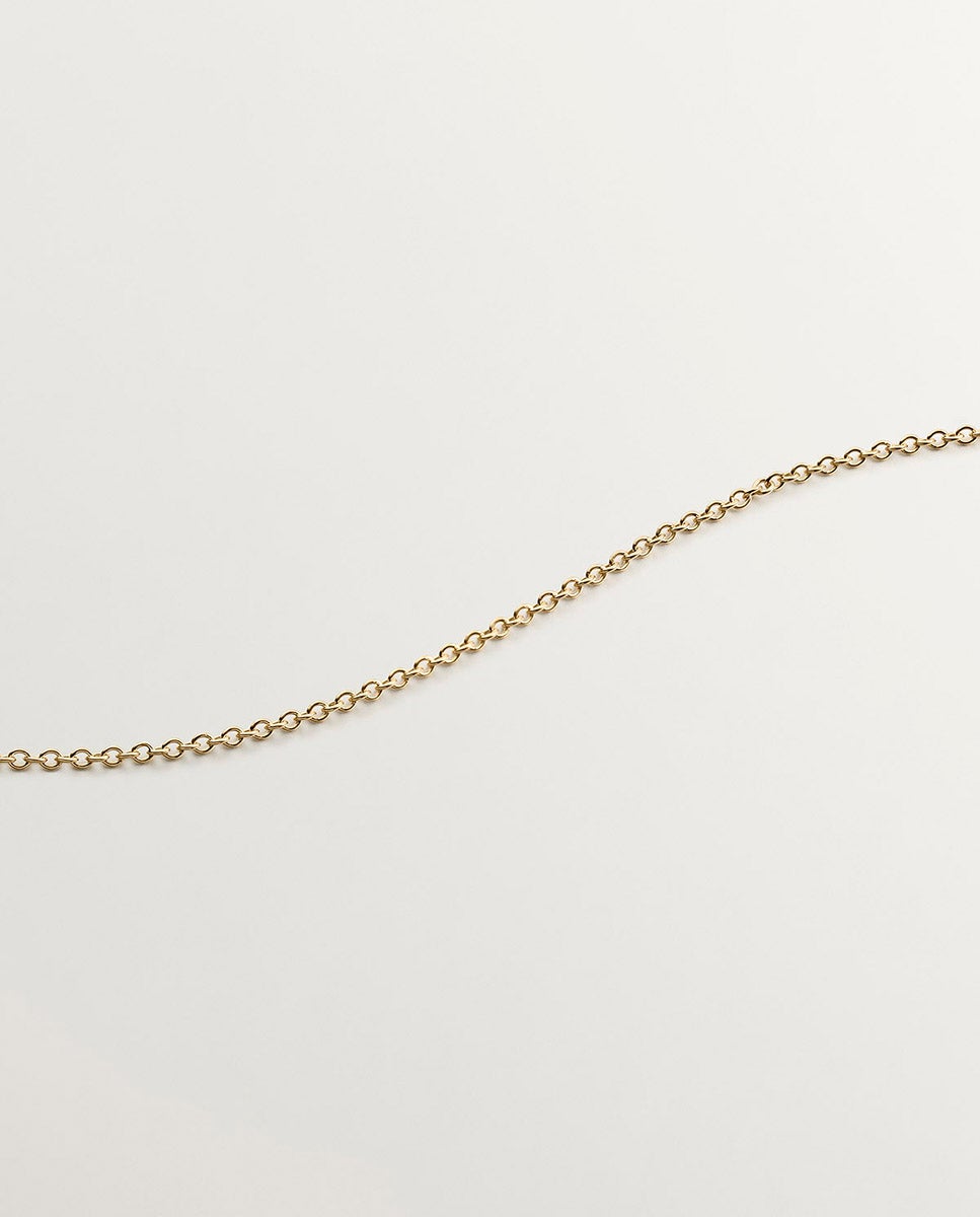 Corrente Simples Ajustável em Prata 925 Banhada em Ouro Amarelo de 18 K Ouro-3
