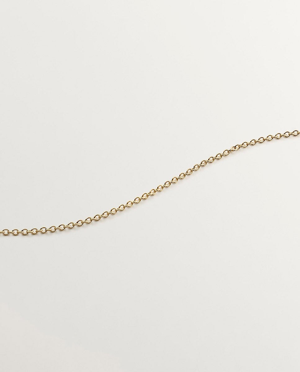 Corrente Simples Ajustável de Prata 925 Banhada a Ouro Amarelo de 18k Dourado-3
