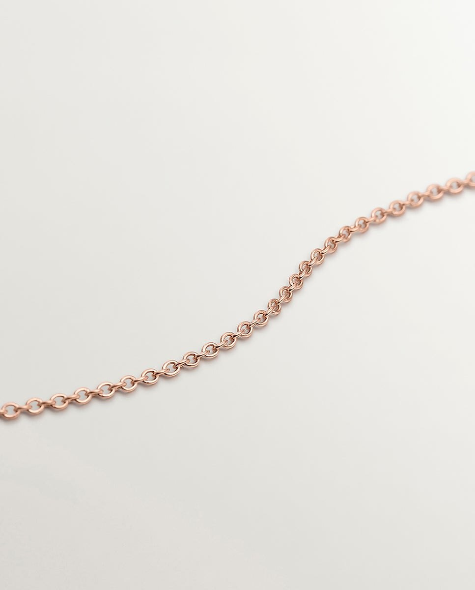 Corrente Simples de Prata 925 Banhada em Ouro Rosa de 18k Rosa-3