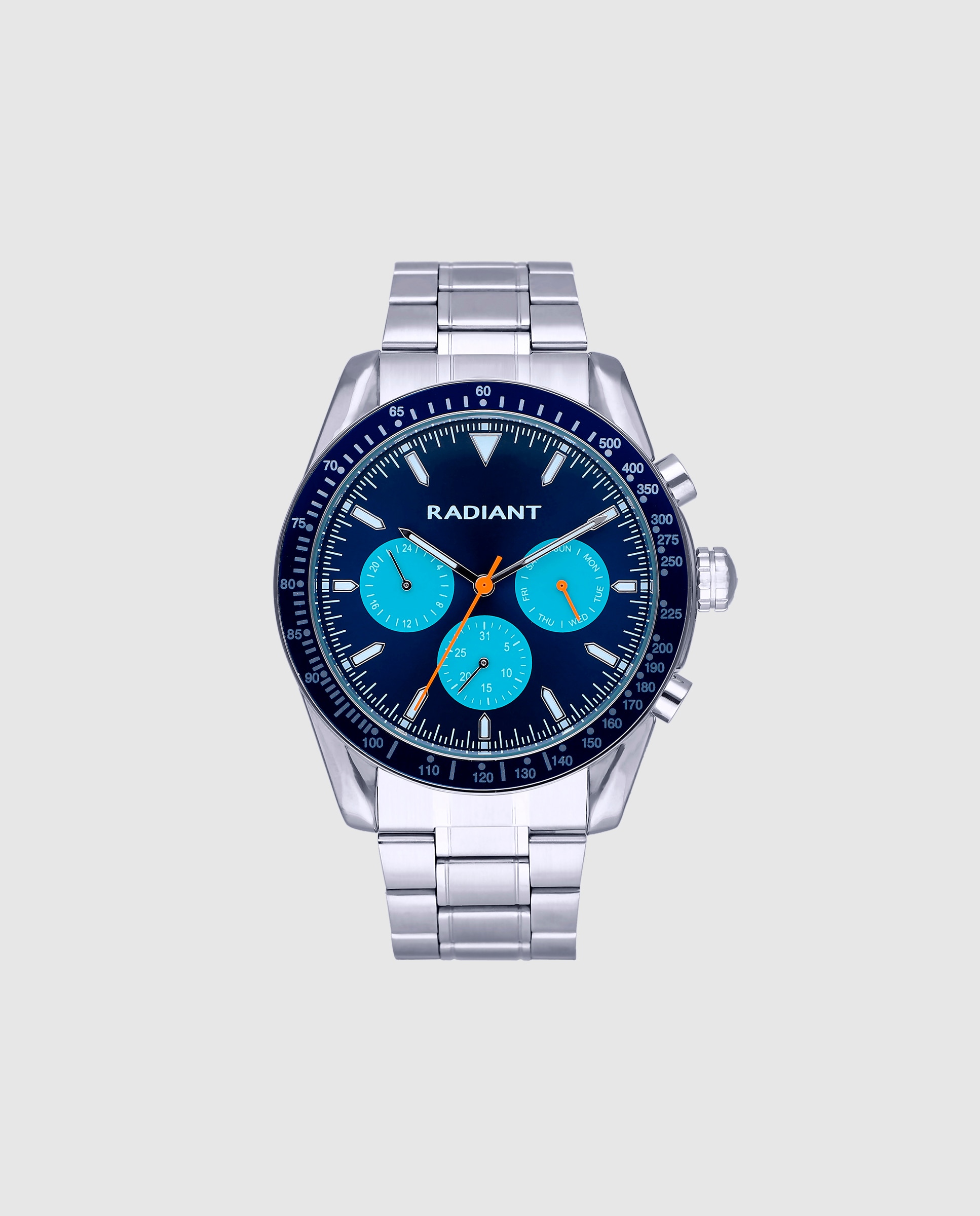 Imagem 0 de Reloj de hombre Tidemark RA577704 de acero y correa plateada/gris