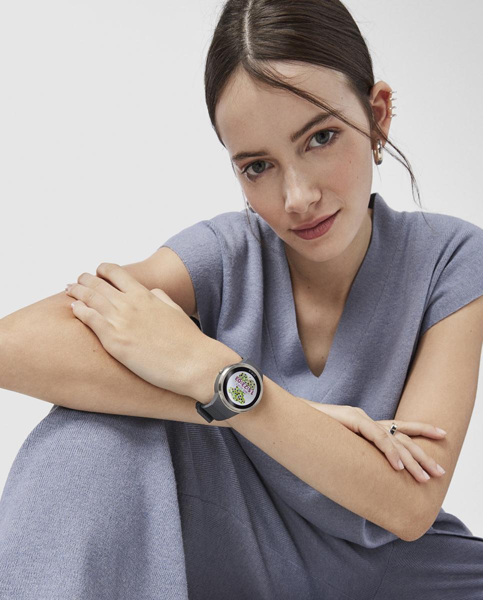 Relógio Smartwatch Rond Connect com Bracelete Cinzento Preto-6
