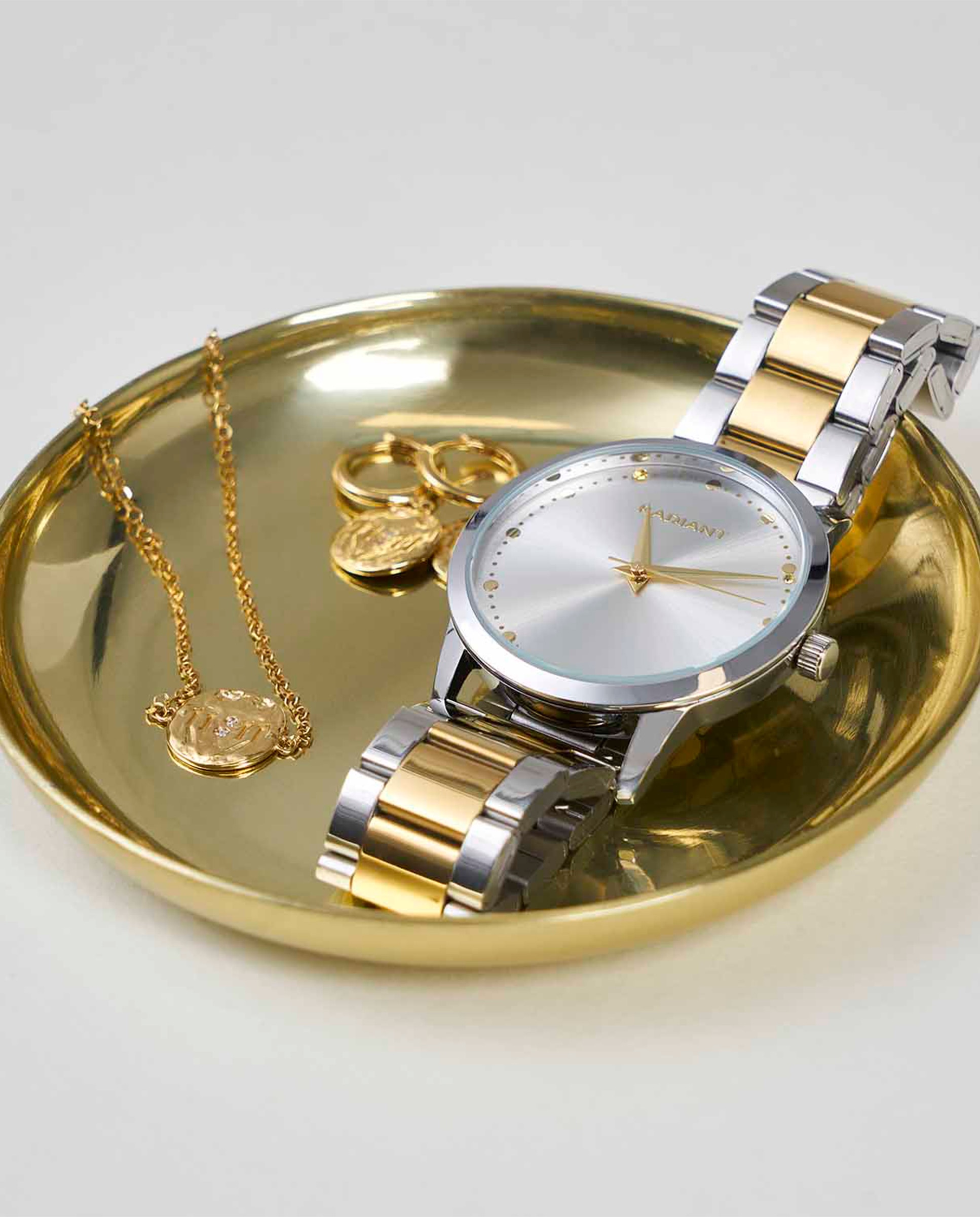 Relógio Analógico Wish Ra595203 de Aço e Bracelete Bicolor em Ouro Ouro / Prata-3