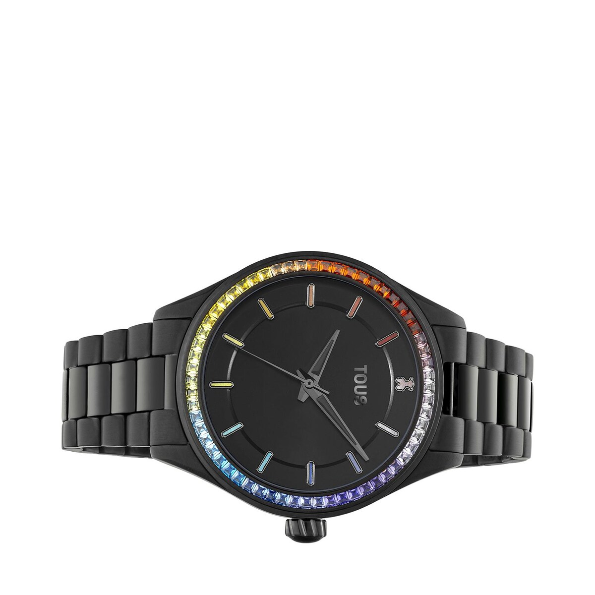 Relógio Analógico T-Shine com Bracelete de Aço IP Preto Preto-2