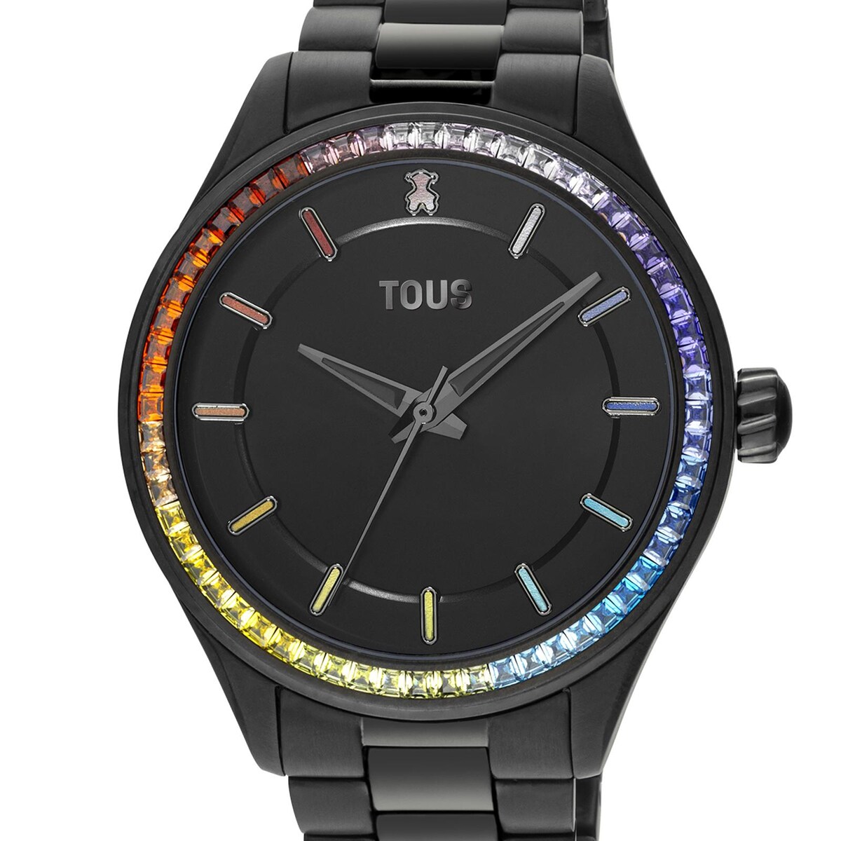 Relógio Analógico T-Shine com Bracelete de Aço IP Preto Preto-3