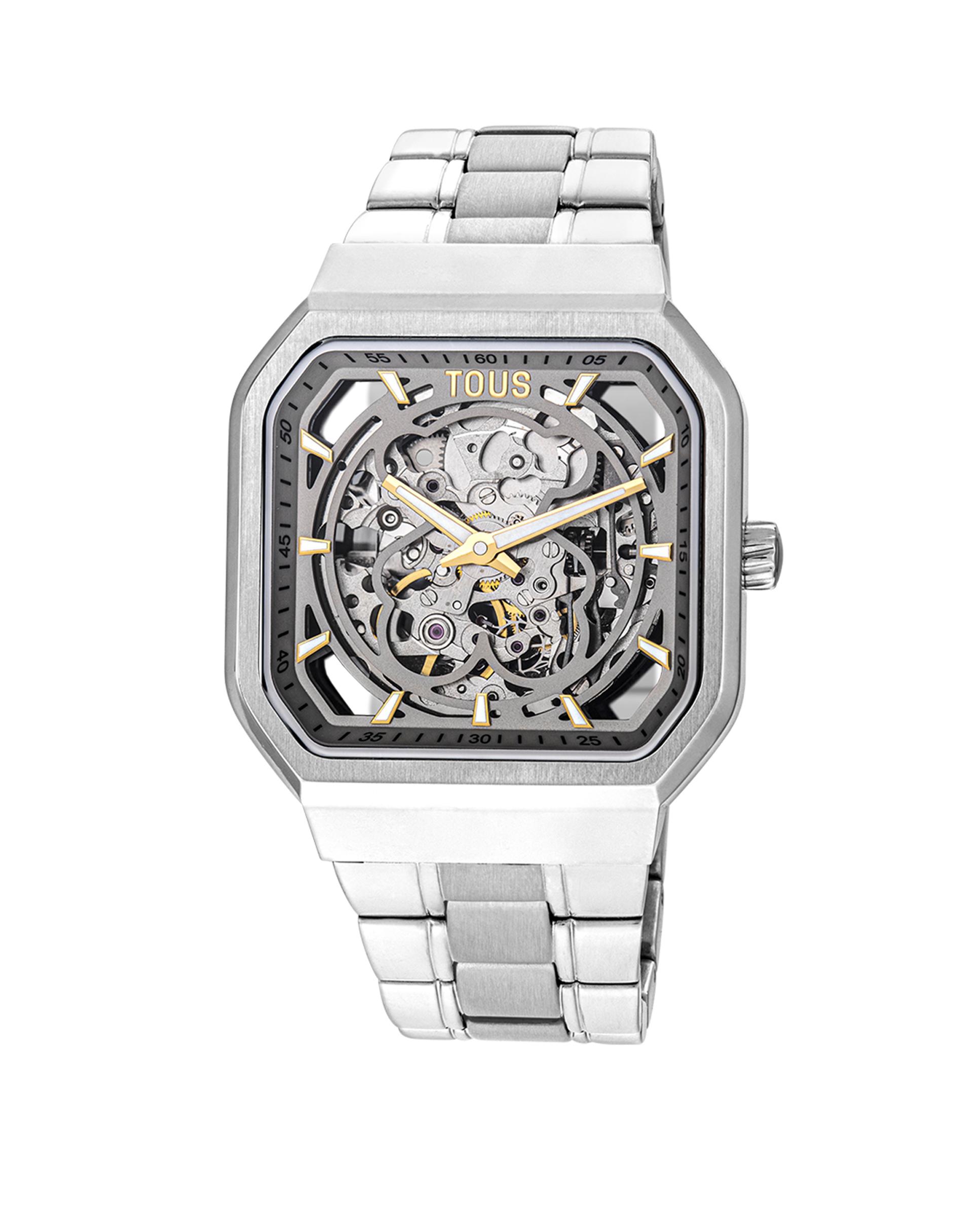 Imagem 0 de Relógio Automático D-Bear com Bracelete de Aço