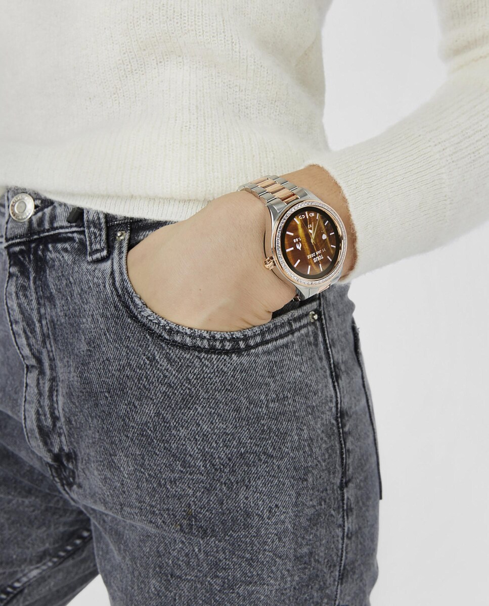 Smartwatch T-Shine Connect com Pulseira de Aço com Zircónia e Função de 12 Esferas Multicolor-6