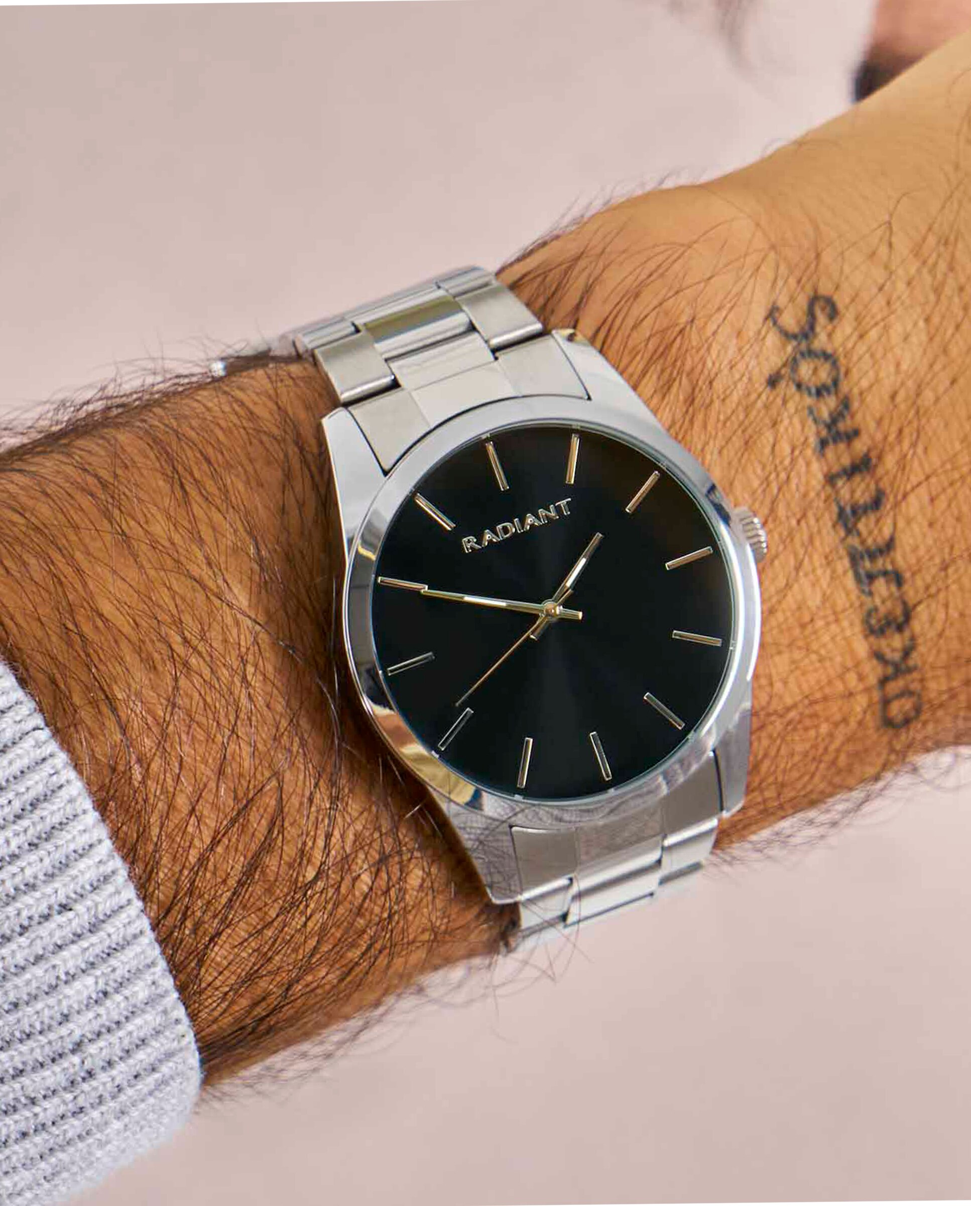 Relógio Basics 42 Ra605202 de Aço e Bracelete Prateada/cinza Prata-2