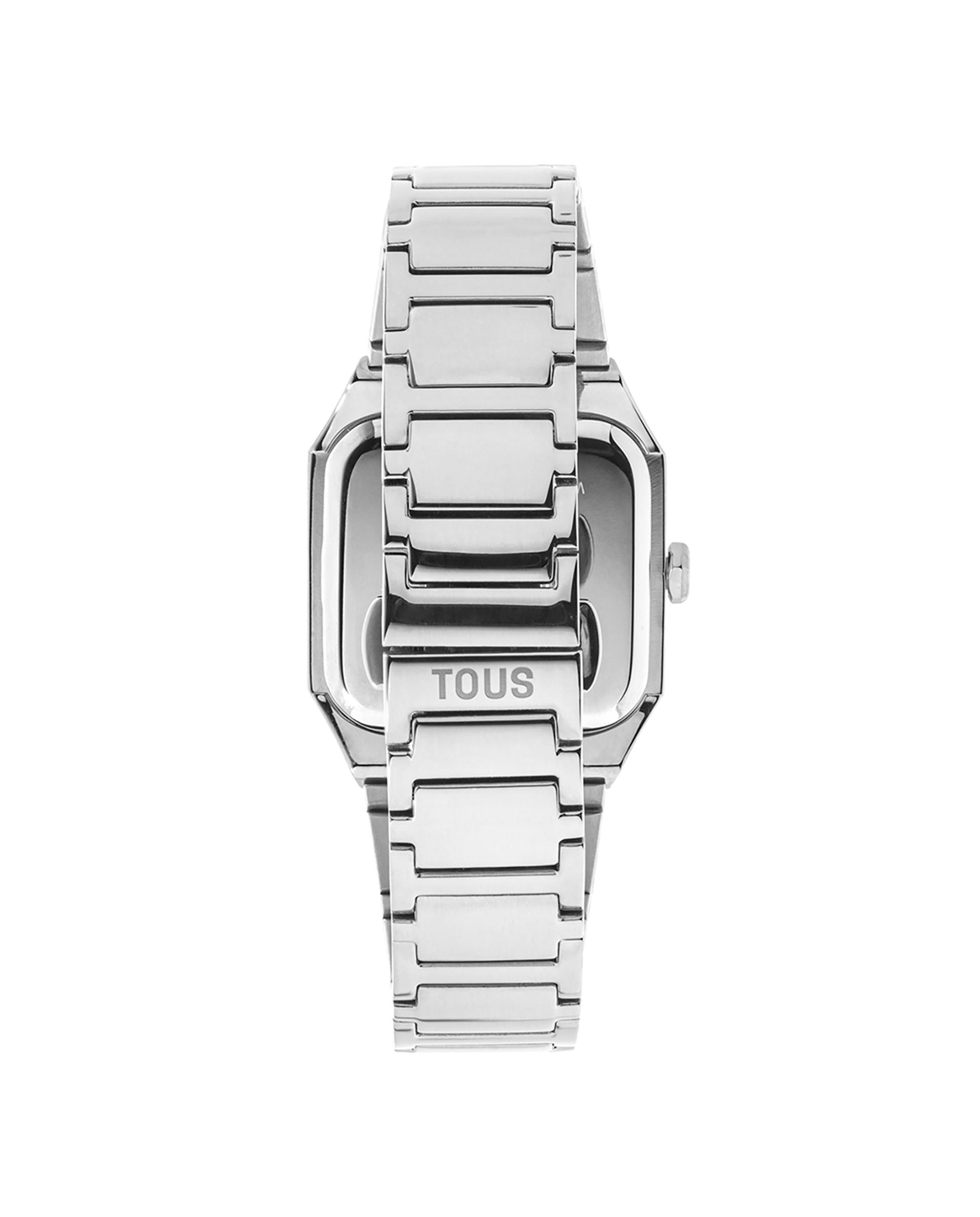 Relógio Analógico Karat Squared com Bracelete de Aço Prata-3