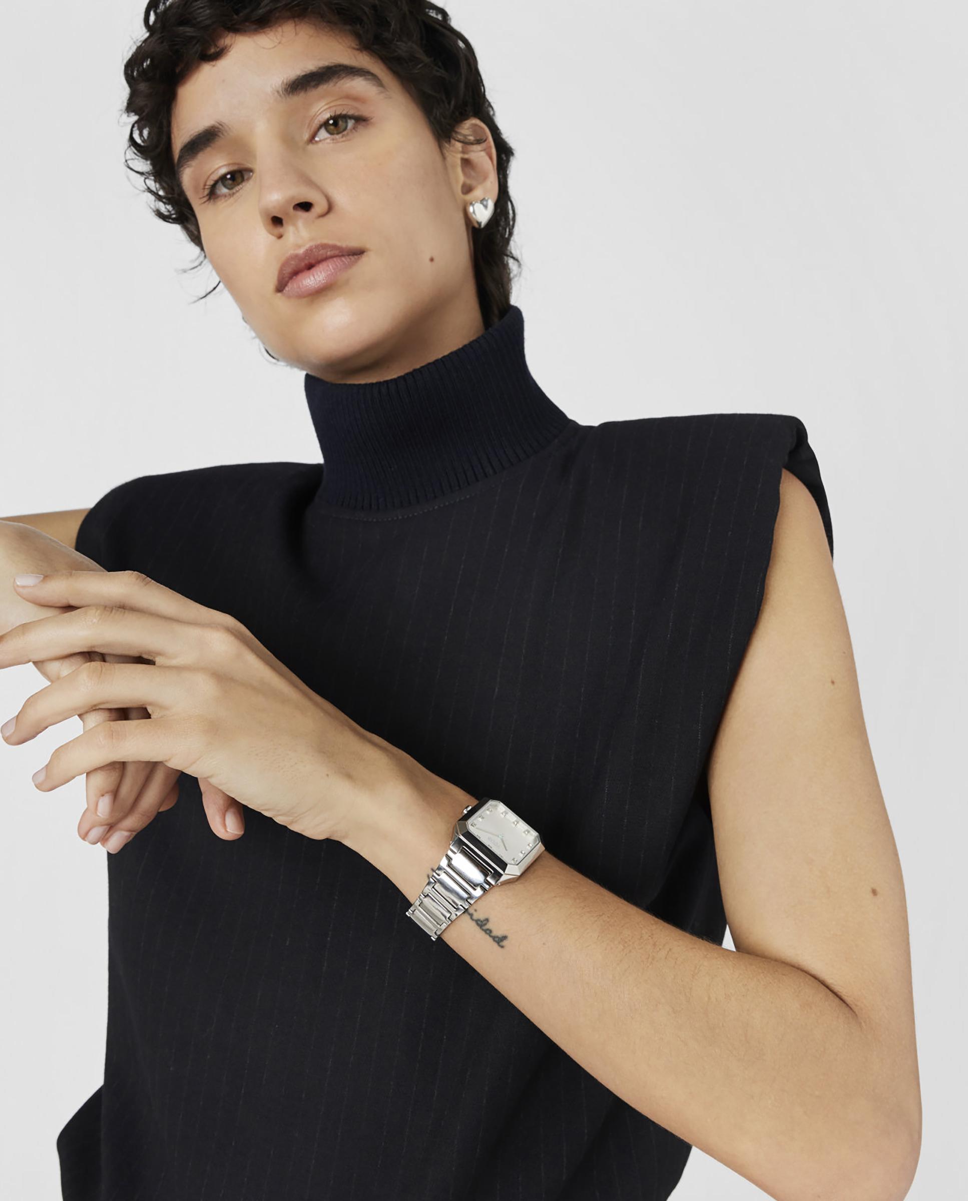 Relógio Analógico Karat Squared com Bracelete de Aço Prata-6