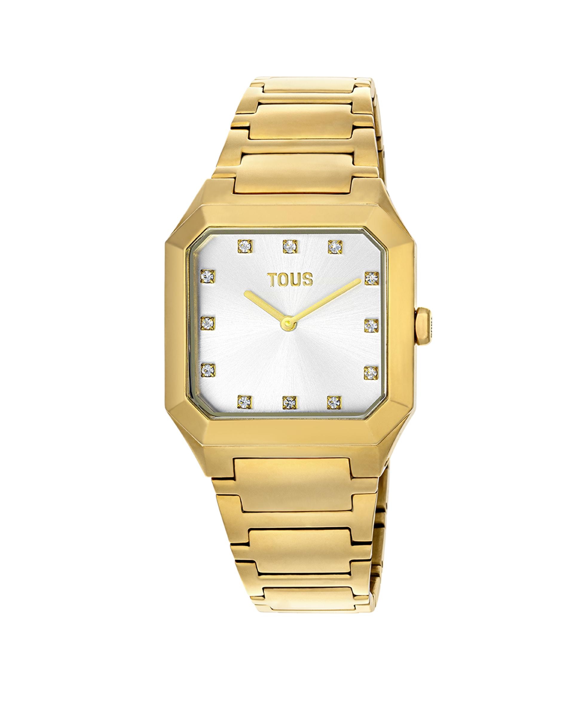 Imagem 0 de Relógio Analógico Karat Squared com Bracelete de Aço Ipg Dourado