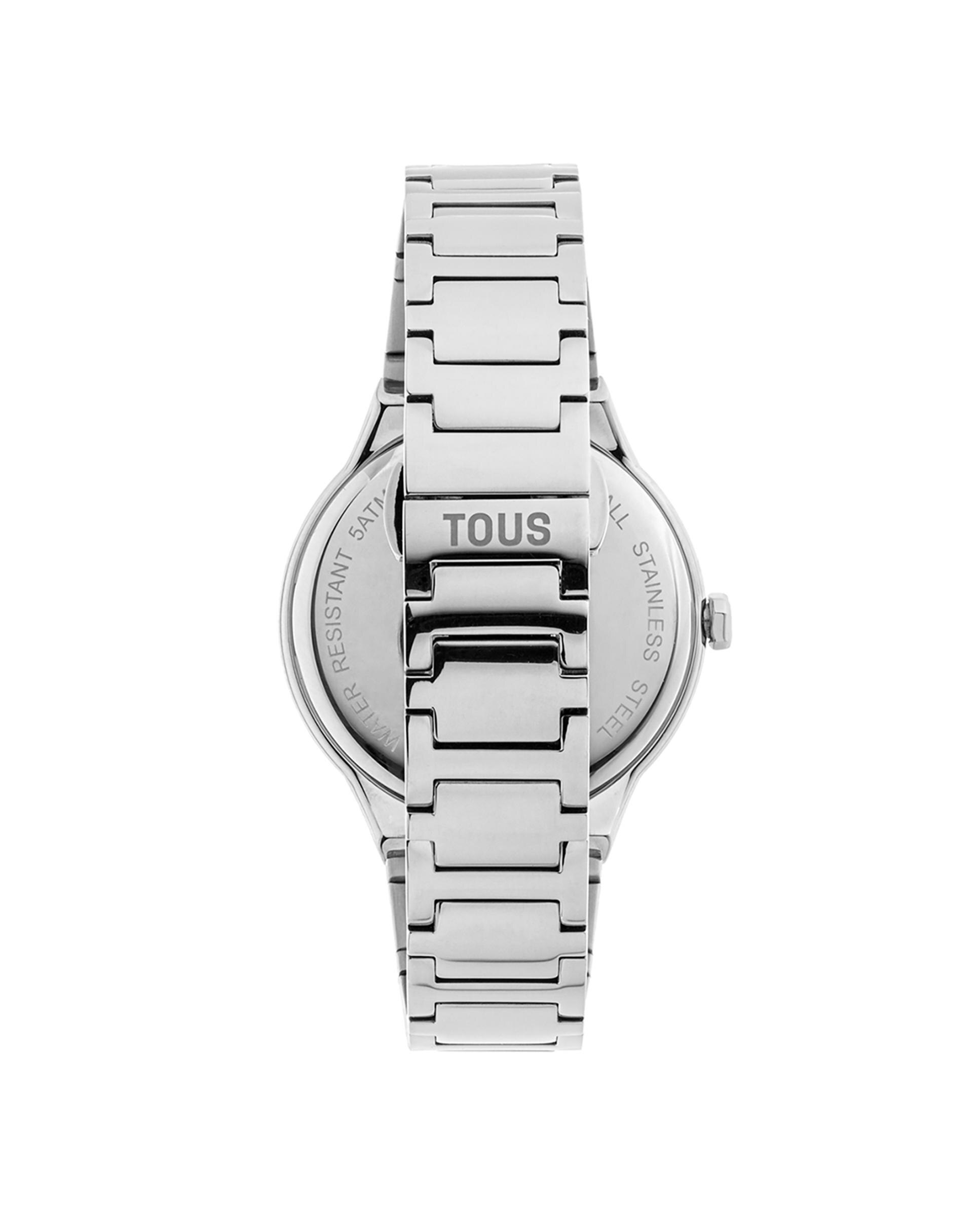 Relógio Analógico Karat Round com Bracelete de Aço Prata-3