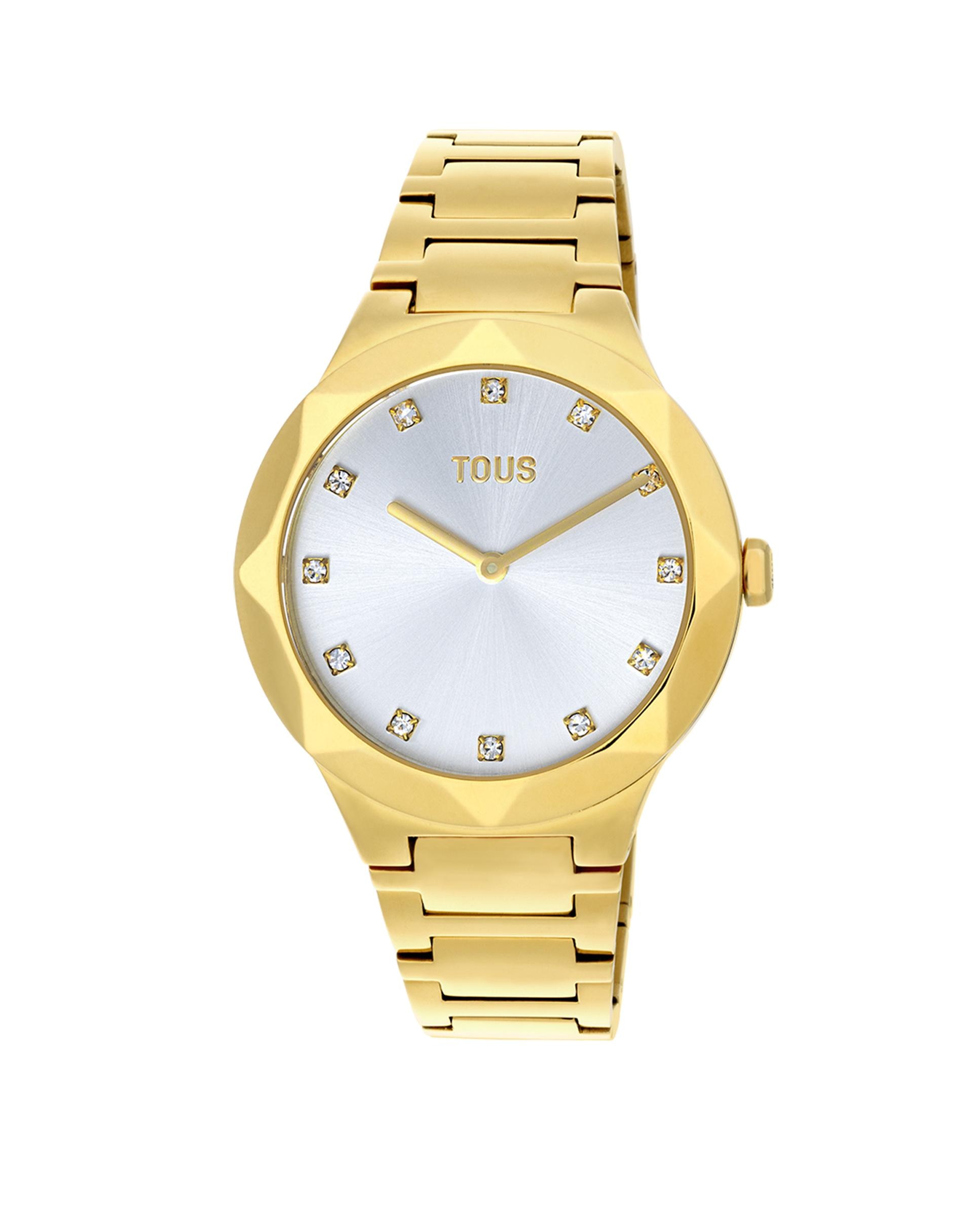 Imagem 0 de Relógio Analógico Karat Round com Bracelete de Aço Ipg em Dourado