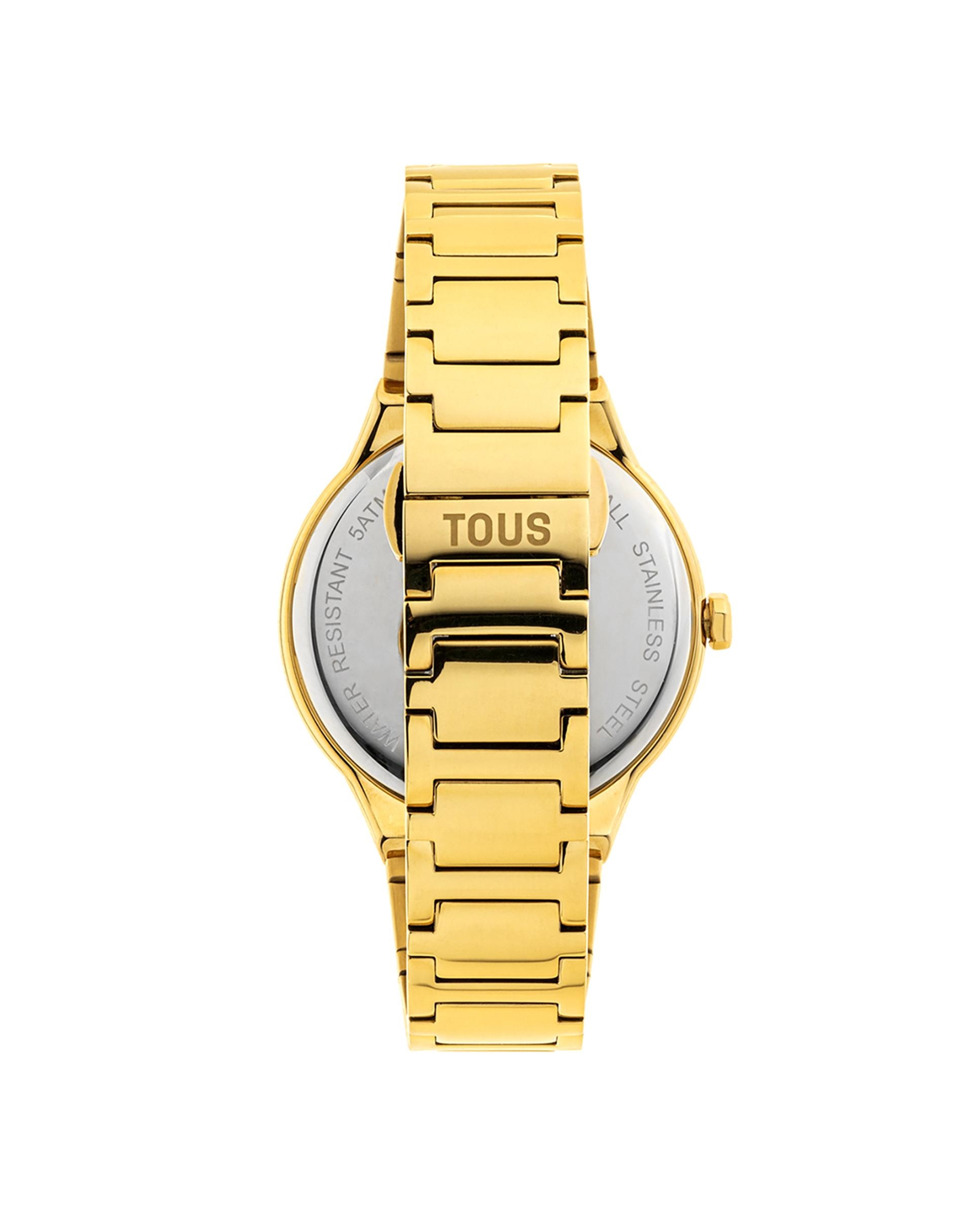 Relógio Analógico Karat Round com Bracelete de Aço Ipg em Dourado Ouro-3