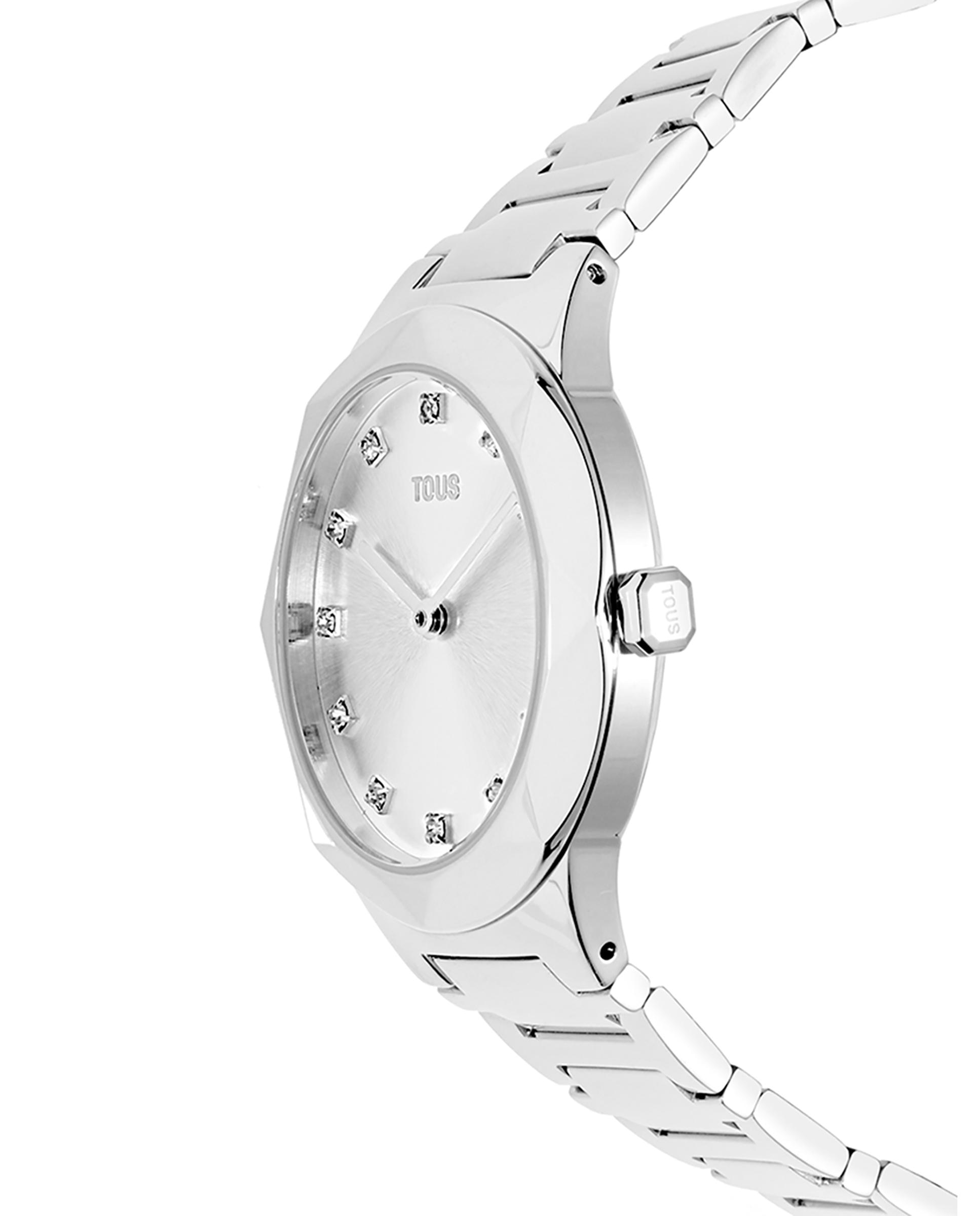 Relógio Analógico Karat Oval com Bracelete de Aço Prata-2