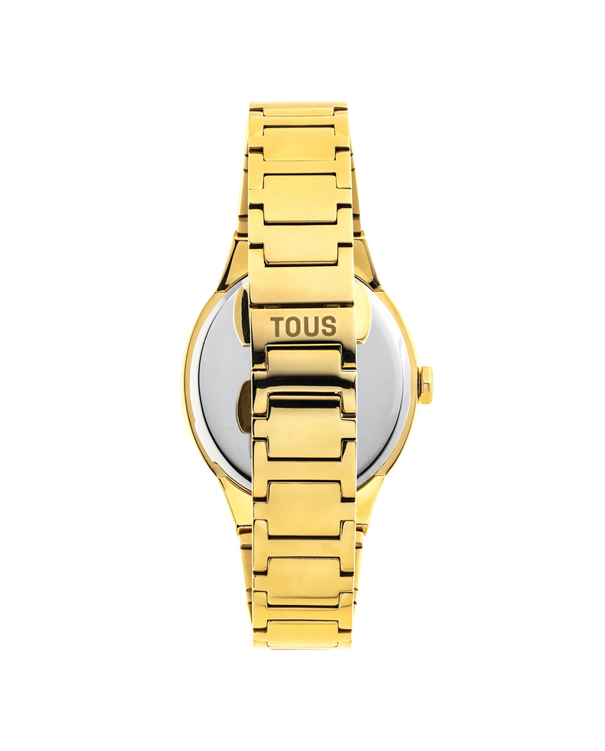 Relógio Analógico Karat Oval com Bracelete de Aço Ipg em Dourado Ouro-3
