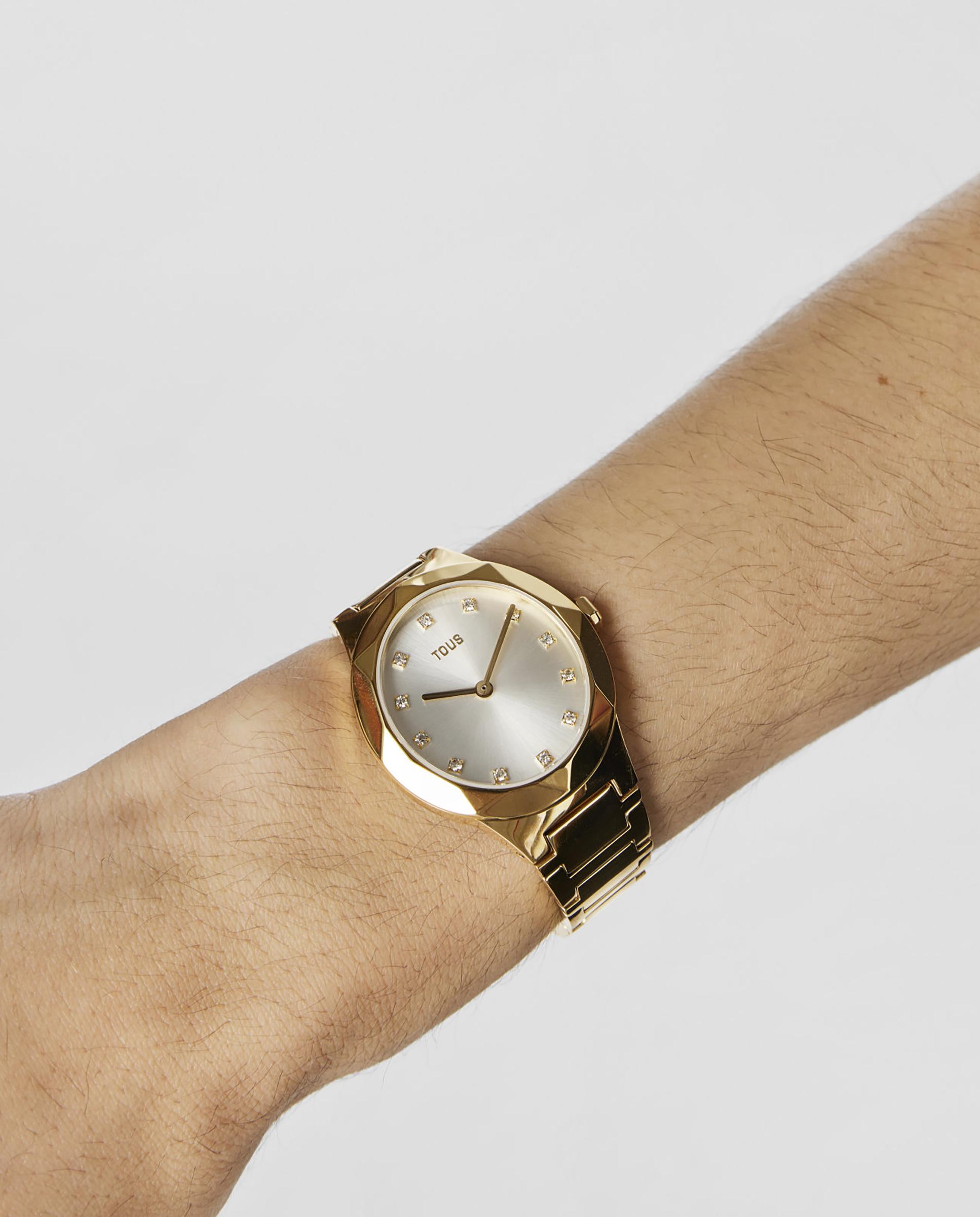 Relógio Analógico Karat Oval com Bracelete de Aço Ipg em Dourado Ouro-5