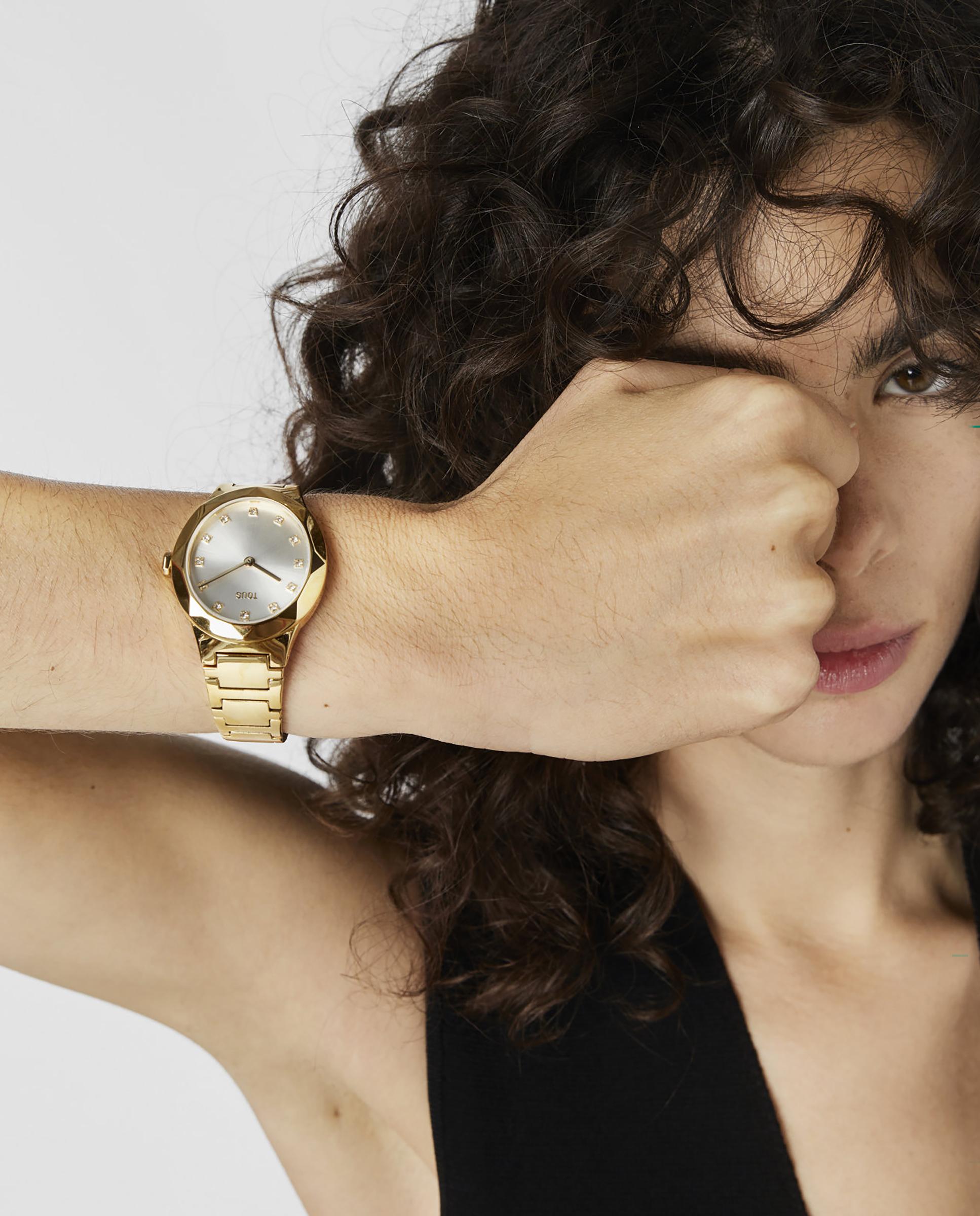 Relógio Analógico Karat Oval com Bracelete de Aço Ipg em Dourado Ouro-6