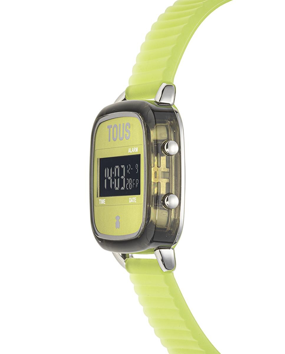Relógio Digital D-logo Fresh de Policarbonato com Bracelete de Silicone em Verde Verde-flúor-2