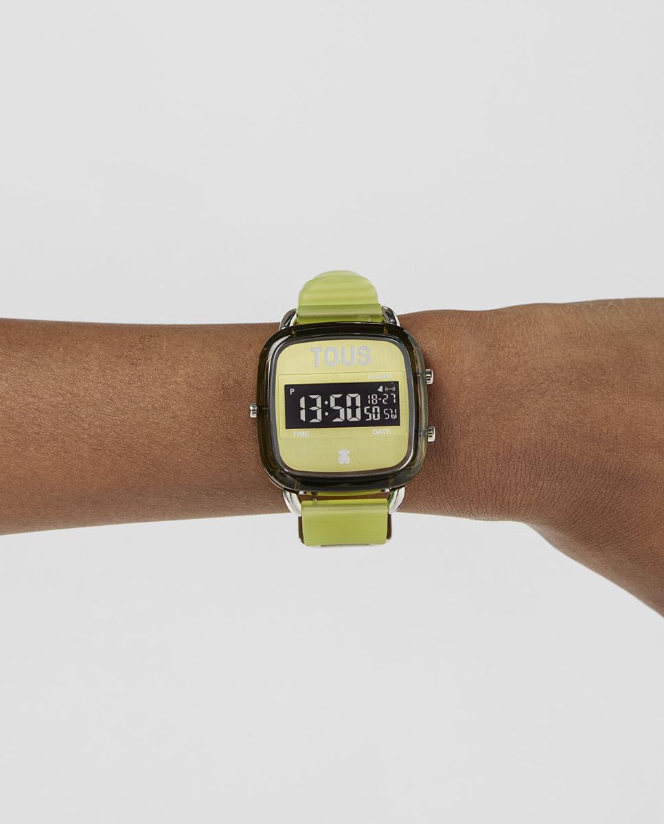 Relógio Digital D-logo Fresh de Policarbonato com Bracelete de Silicone em Verde Verde-flúor-5