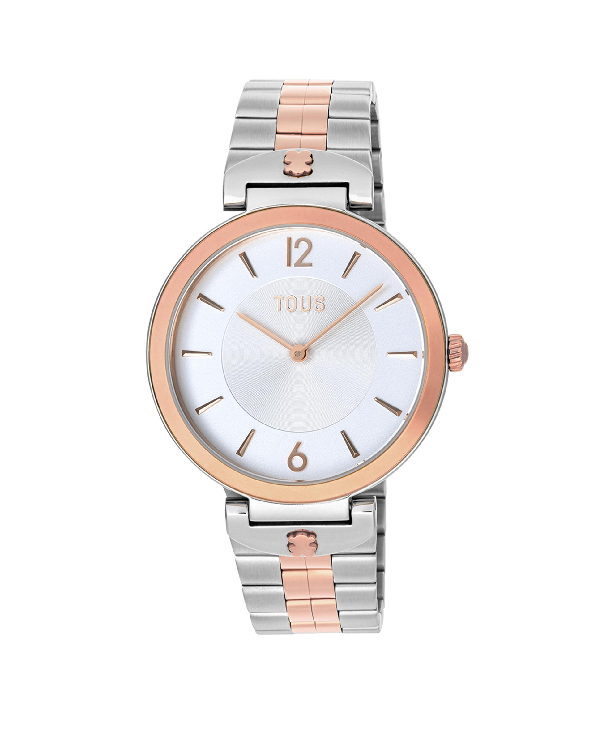 Imagem 0 de Relógio Analógico S-band com Bracelete de Aço e Aço Iprg em Rosa