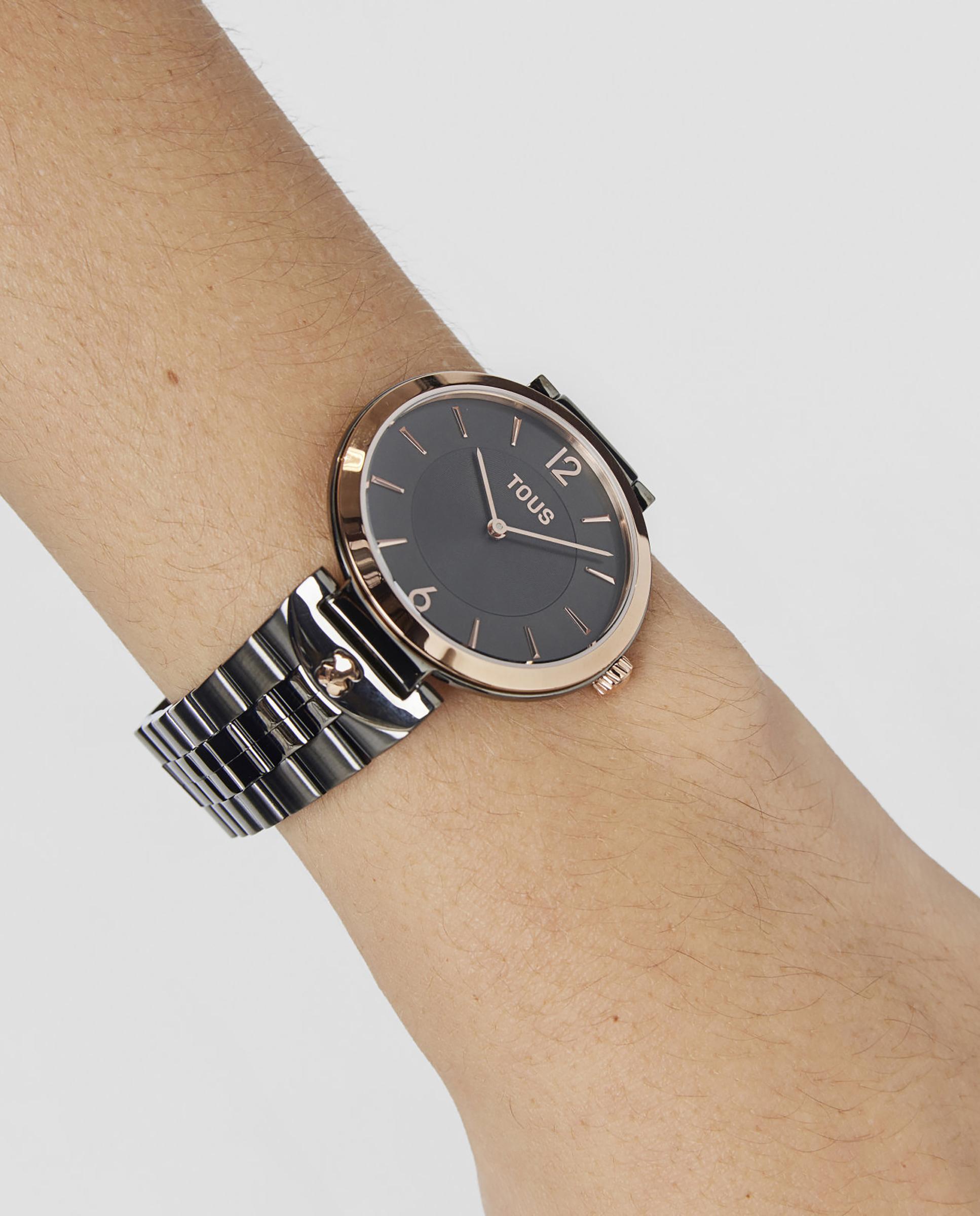 Relógio Analógico S-band com Bracelete de Aço Ip em Cinzento e Aço Iprg em Rosa Cinzento / Rosa-5