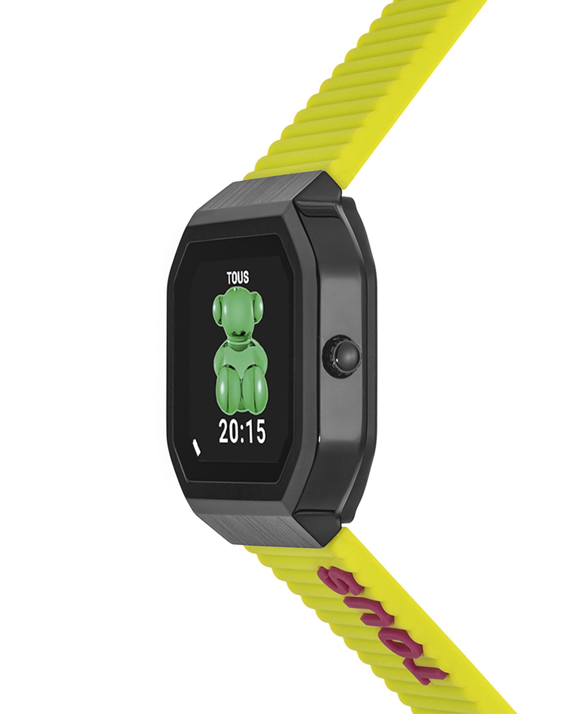 Smartwatch B-connect com Bracelete de Nylon e Bracelete de Silicone em Verde Preto-3