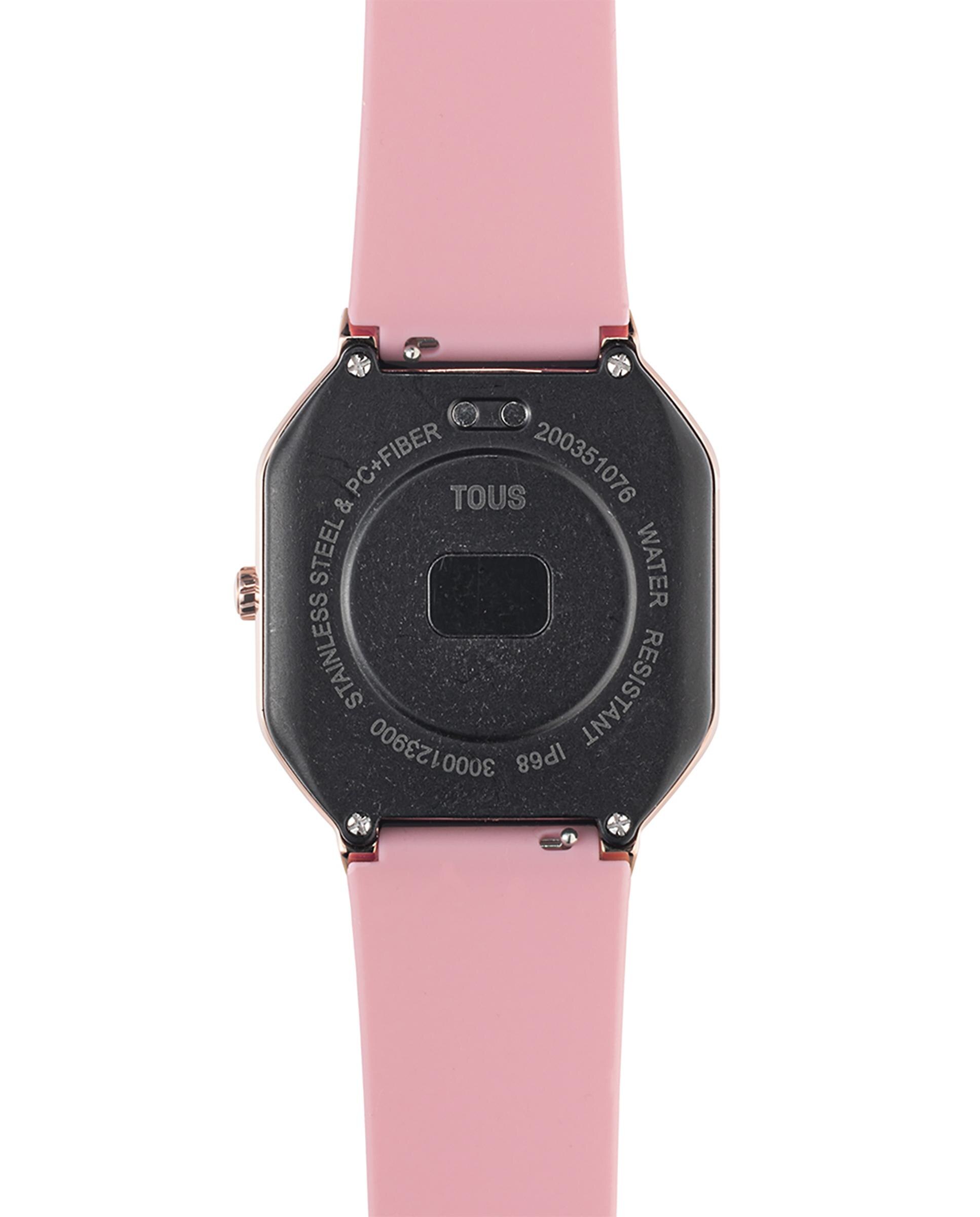 Smartwatch B-connect com Bracelete de Nylon e Bracelete de Silicone em Rosa Multicolor-4