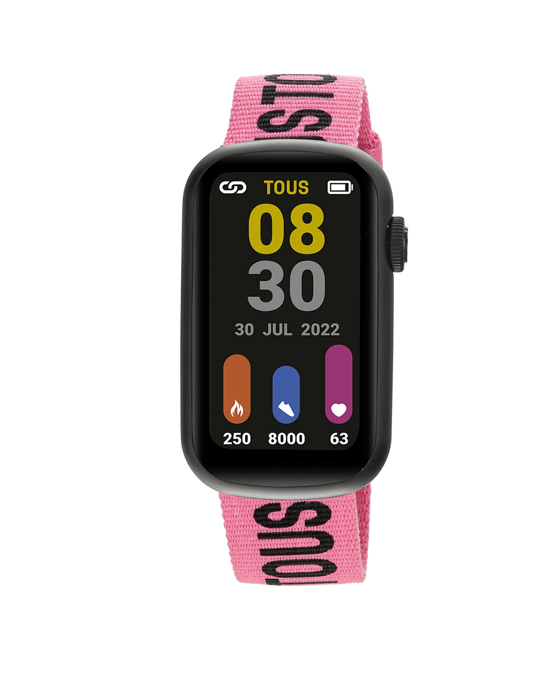 Imagem 0 de Smartwatch T-band com Bracelete de Nylon e de Silicone em Preto