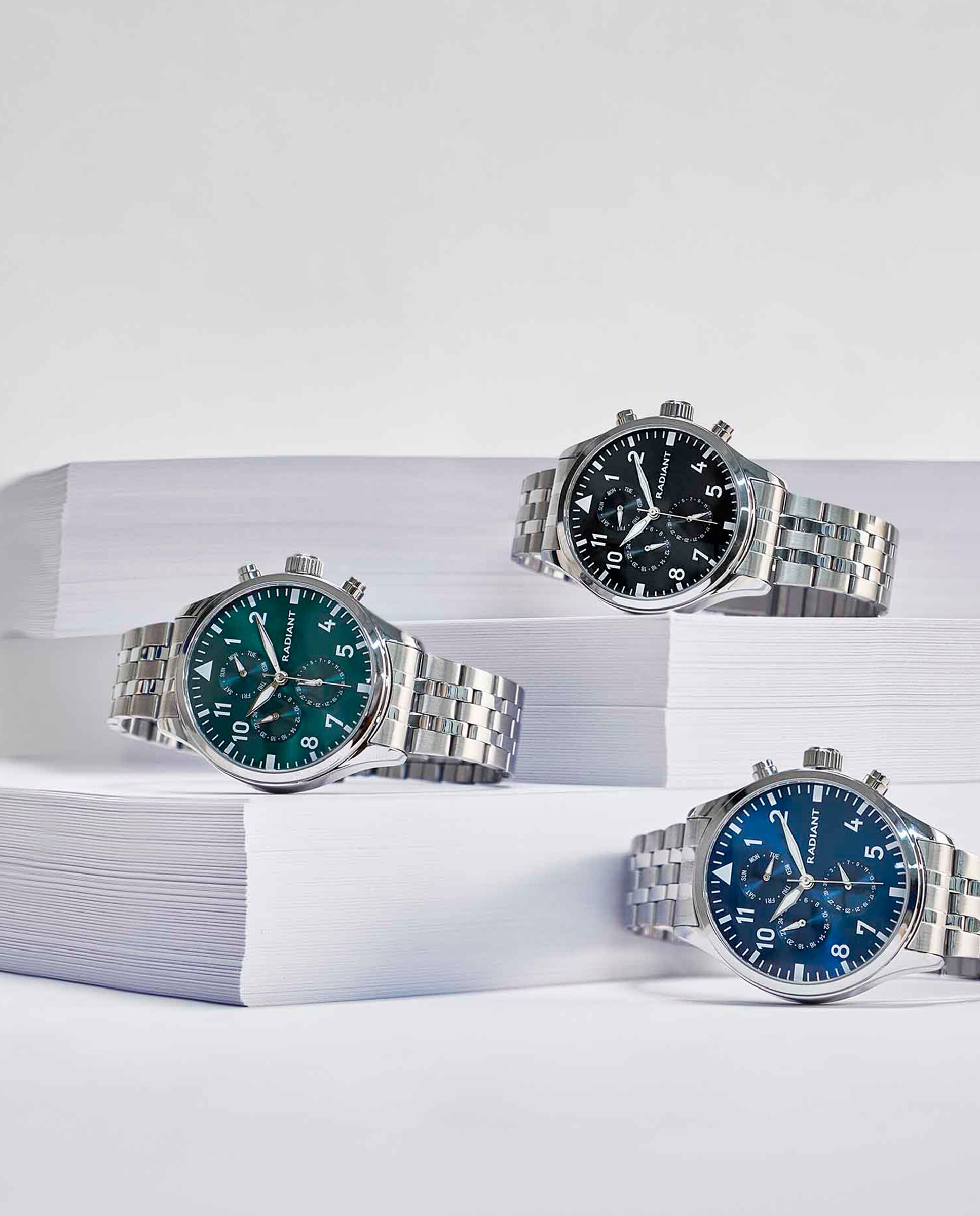 Relógio Caiman Ra612703 de Aço e Bracelete Prateada/cinza Prata-3