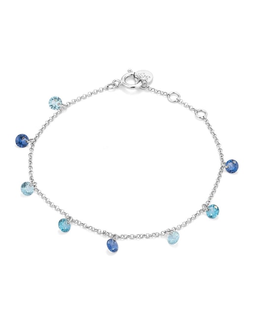 Imagem 0 de Pulseira Azul de Prata Dourada