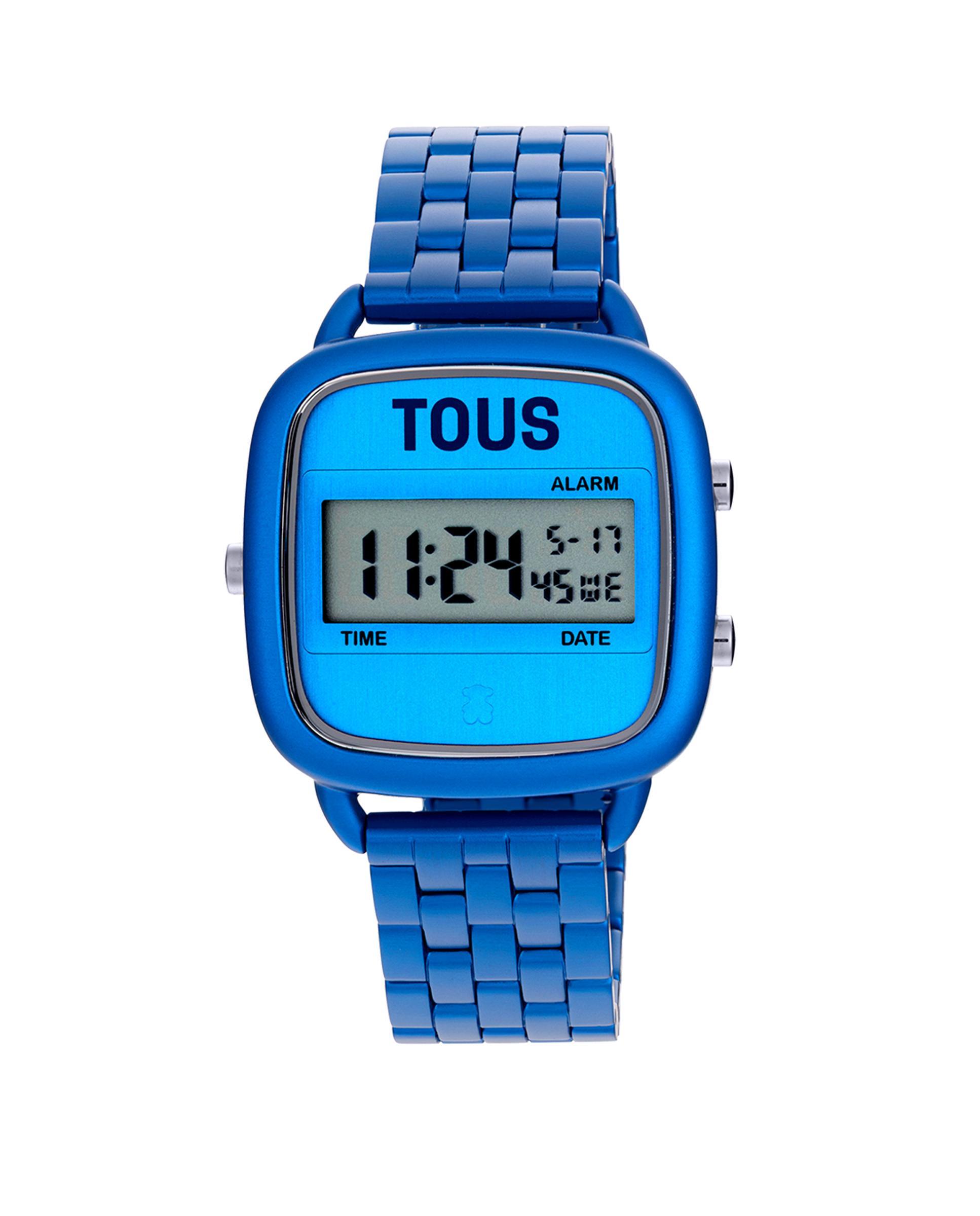 Imagem 0 de Relógio Digital D-logo com Bracelete de Aço em Azul