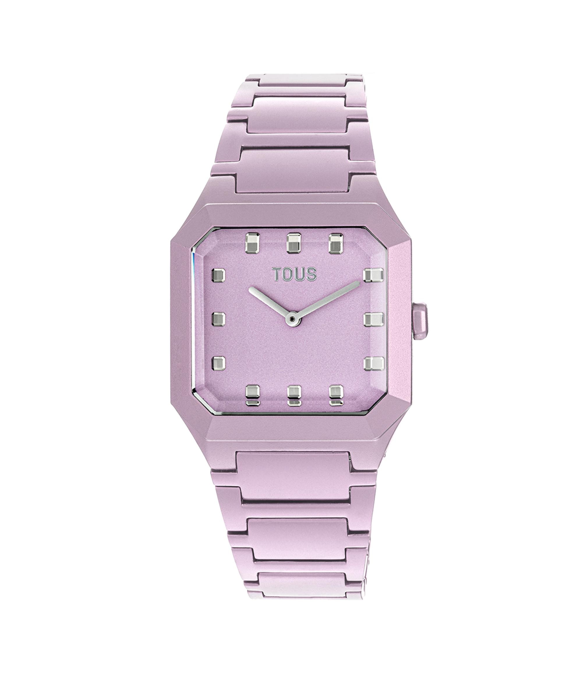 Relógio Analógico Karat Squared com Bracelete de Alumínio em Rosa Rosa-1