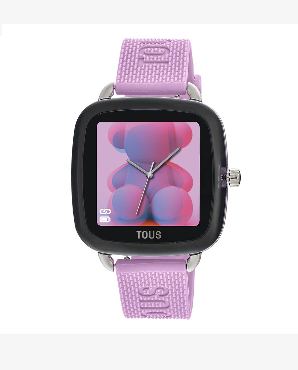 Smartwatch D-connect com Bracelete de Silicone Rosa Rosa / Preto-1