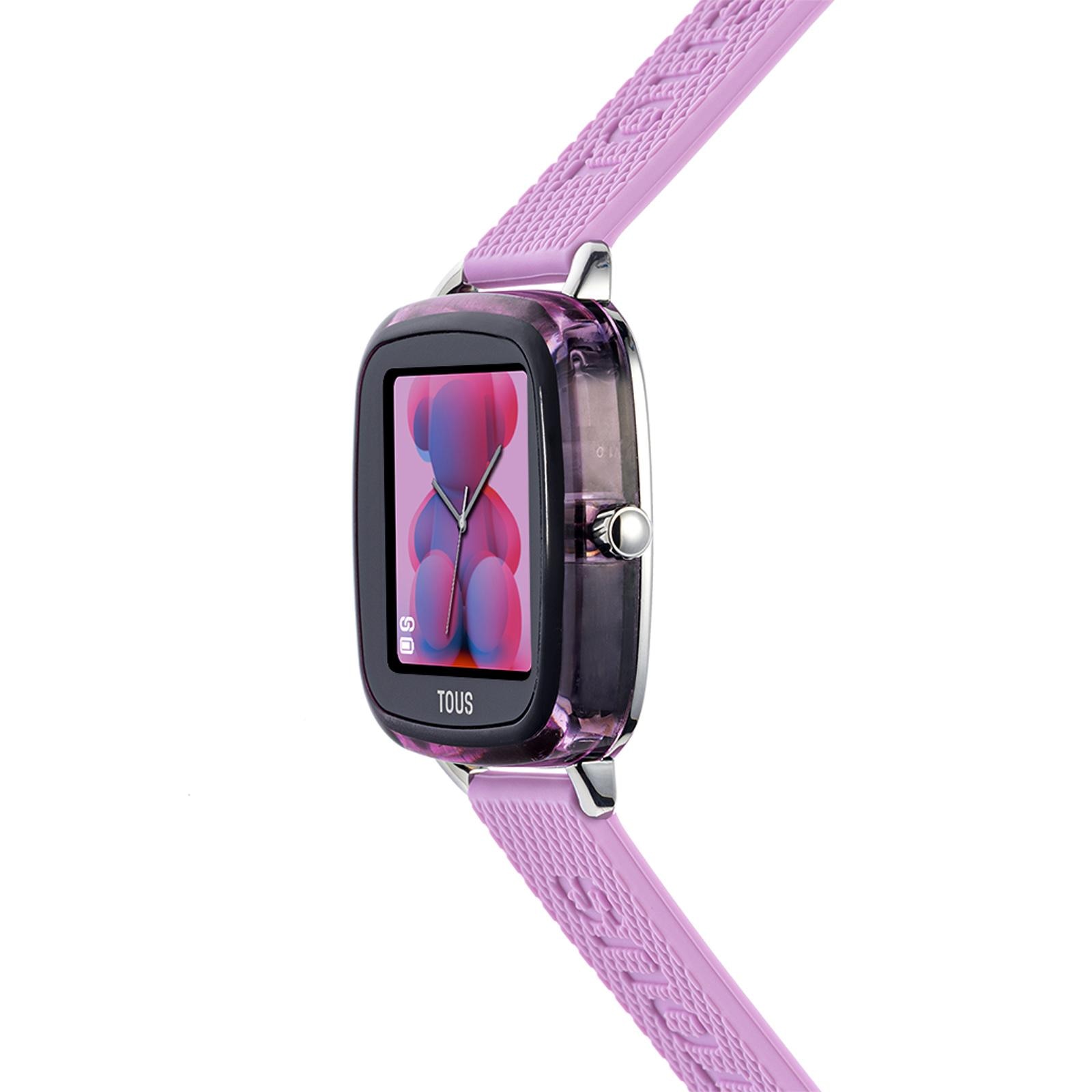 Smartwatch D Connec com Bracelete de Silicone Rosa Tous El