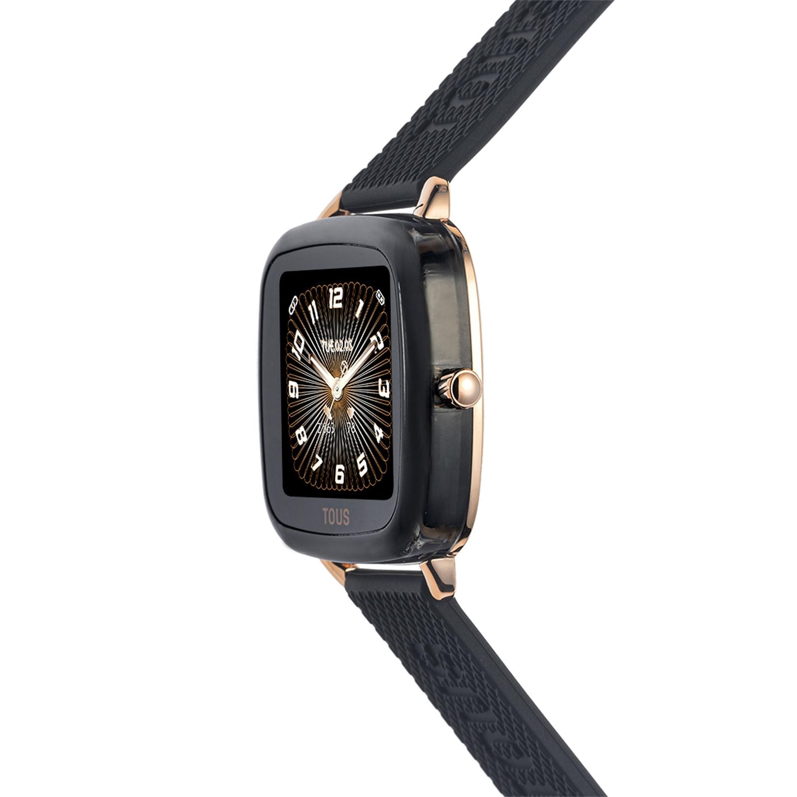 Smartwatch D-connect com Correia de Silicone em Preto Preto-2