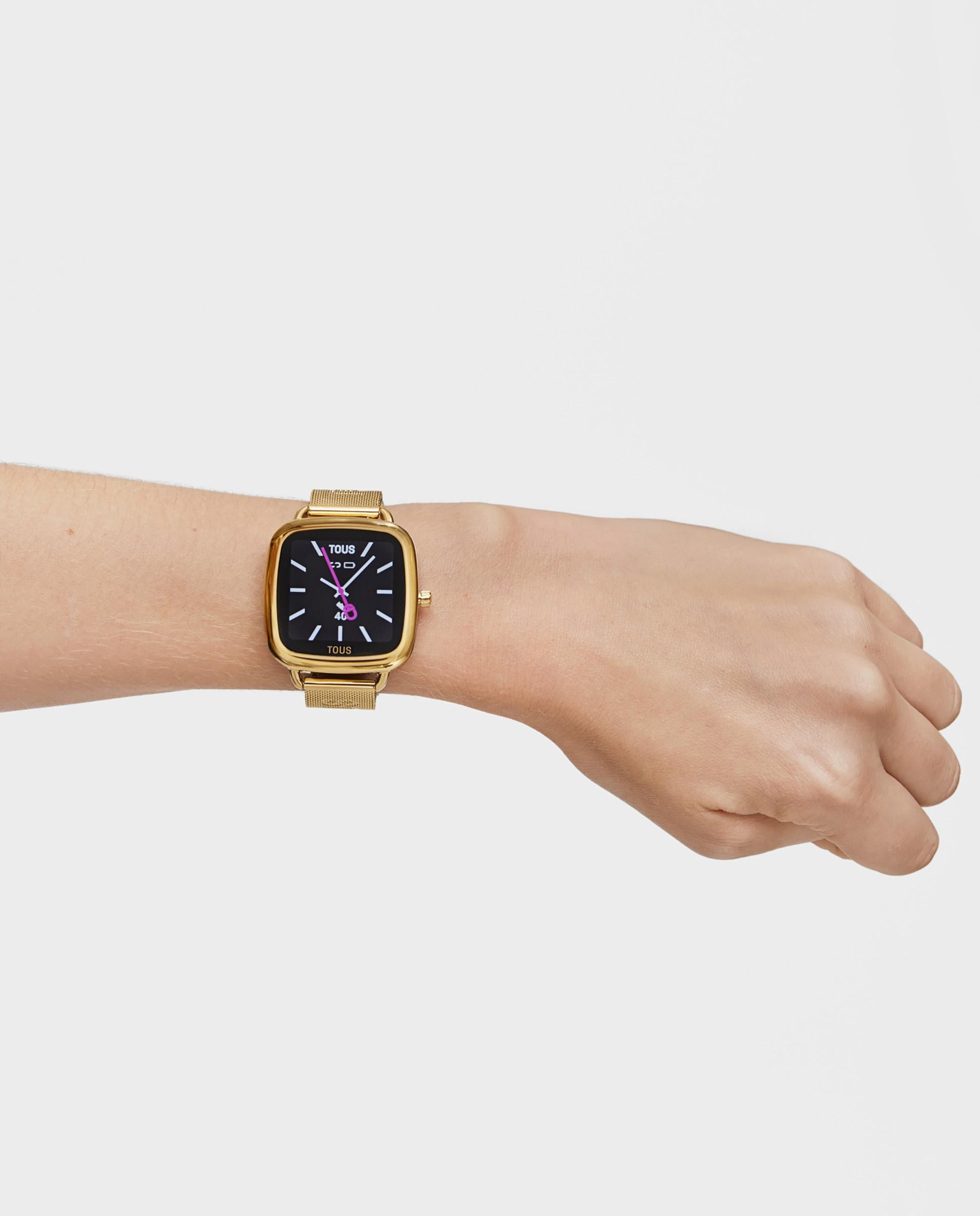 Smartwatch D-connect com Bracelete de Aço Ipg em Dourado Dourado-6