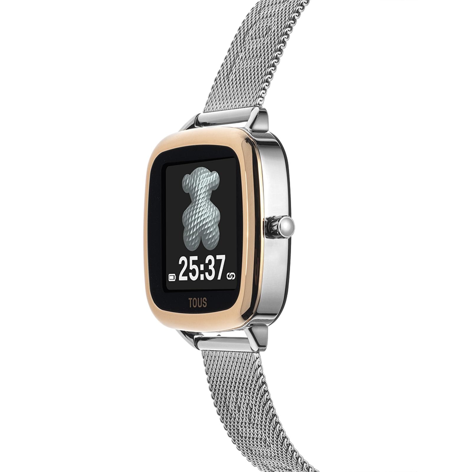 Smartwatch D-connec de Aço Iprg Rosa e Bracelete de Aço Rosa-2
