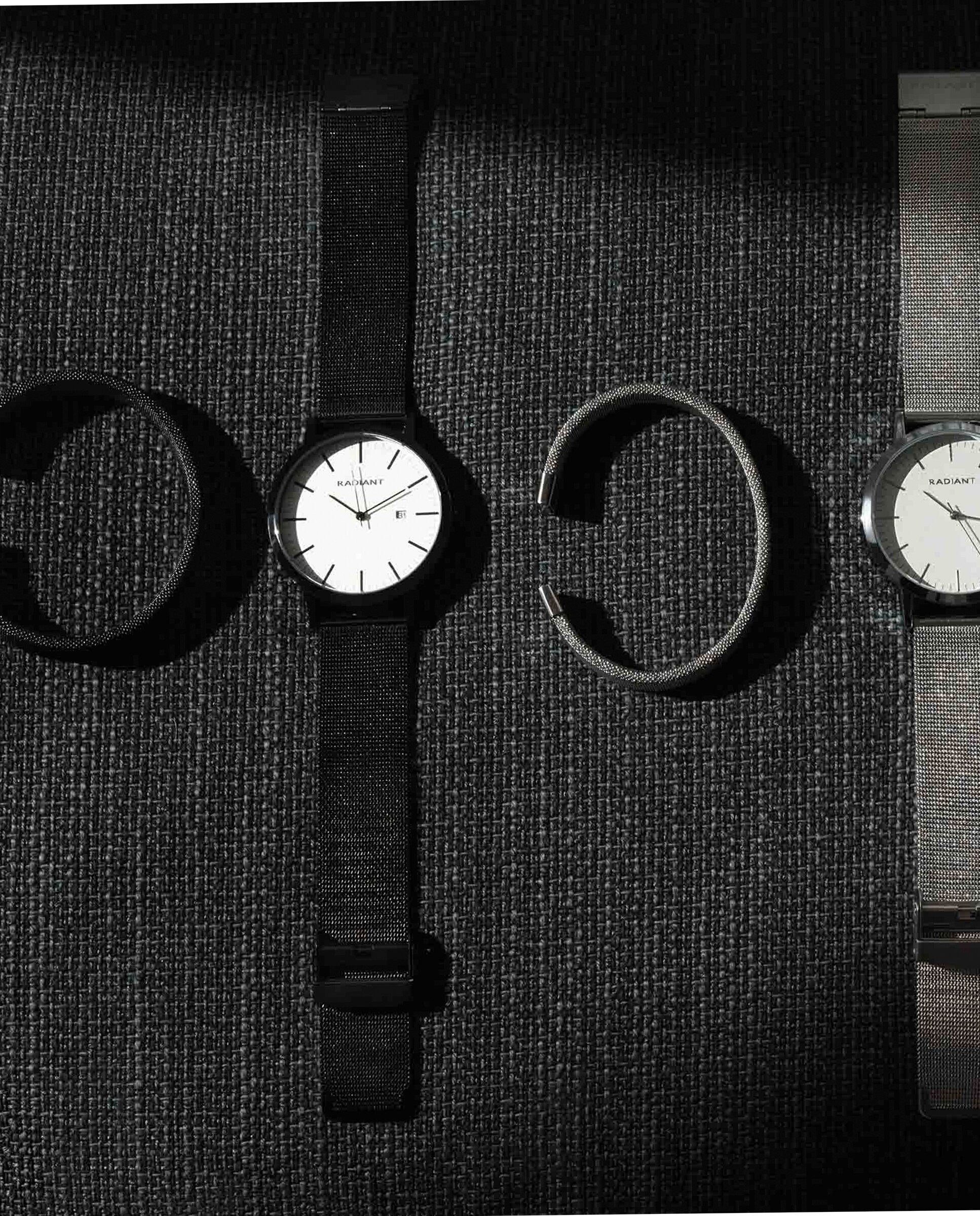 Relógio Analógico Clik Ra630203 de Aço e Bracelete em Preto Preto / Branco-2