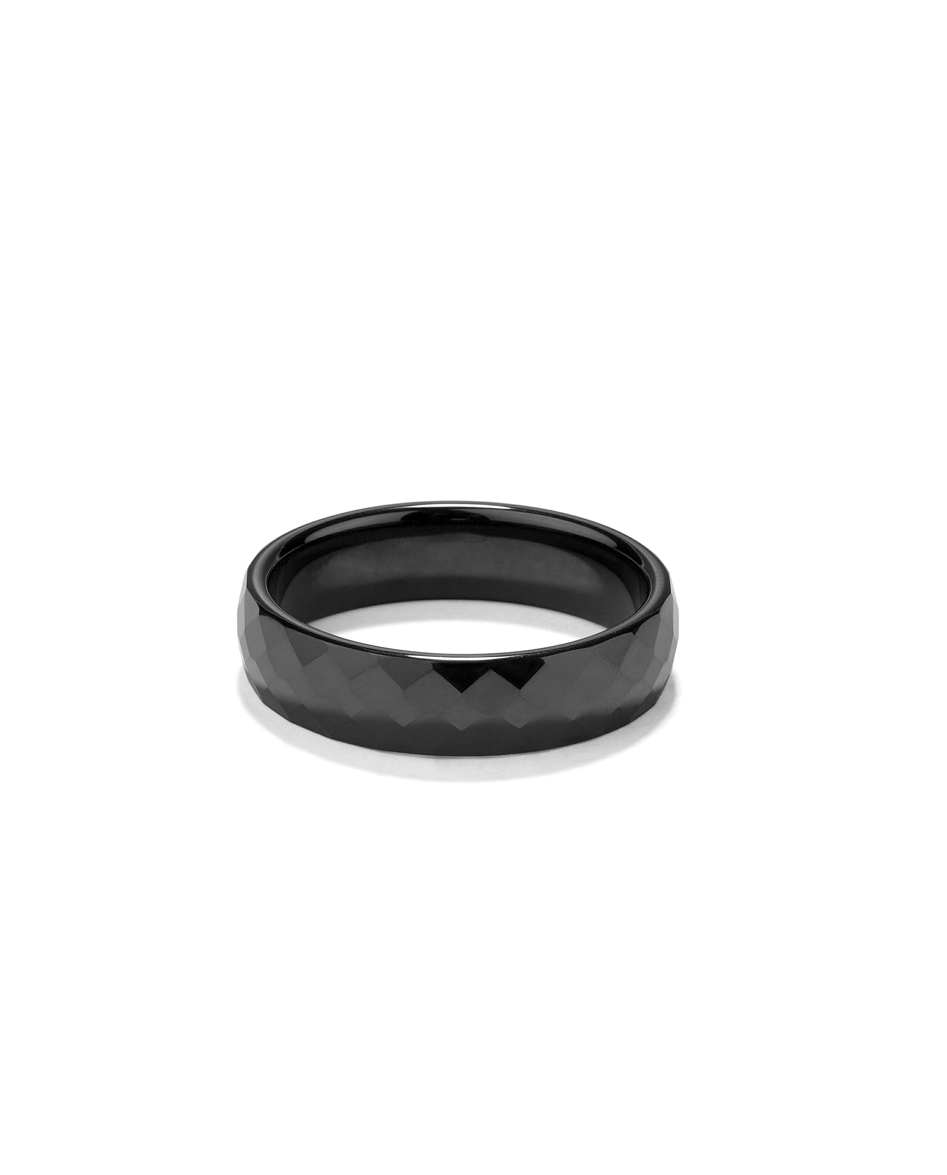 Anel Ceramic de Cerâmica em Preto Preto-2
