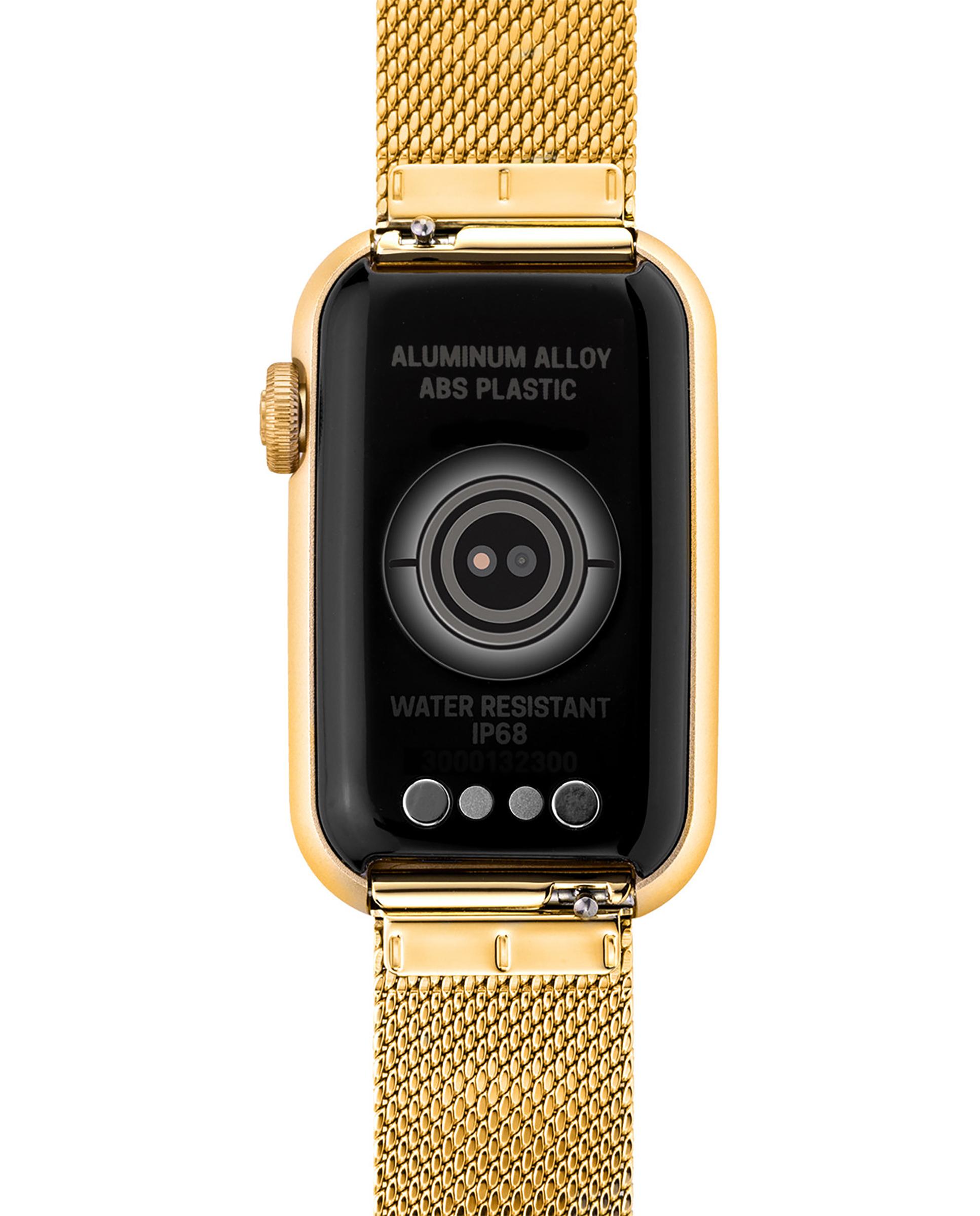 Smartwatch T-band Mesh com Bracelete de Aço Ipg Dourado Ouro-3