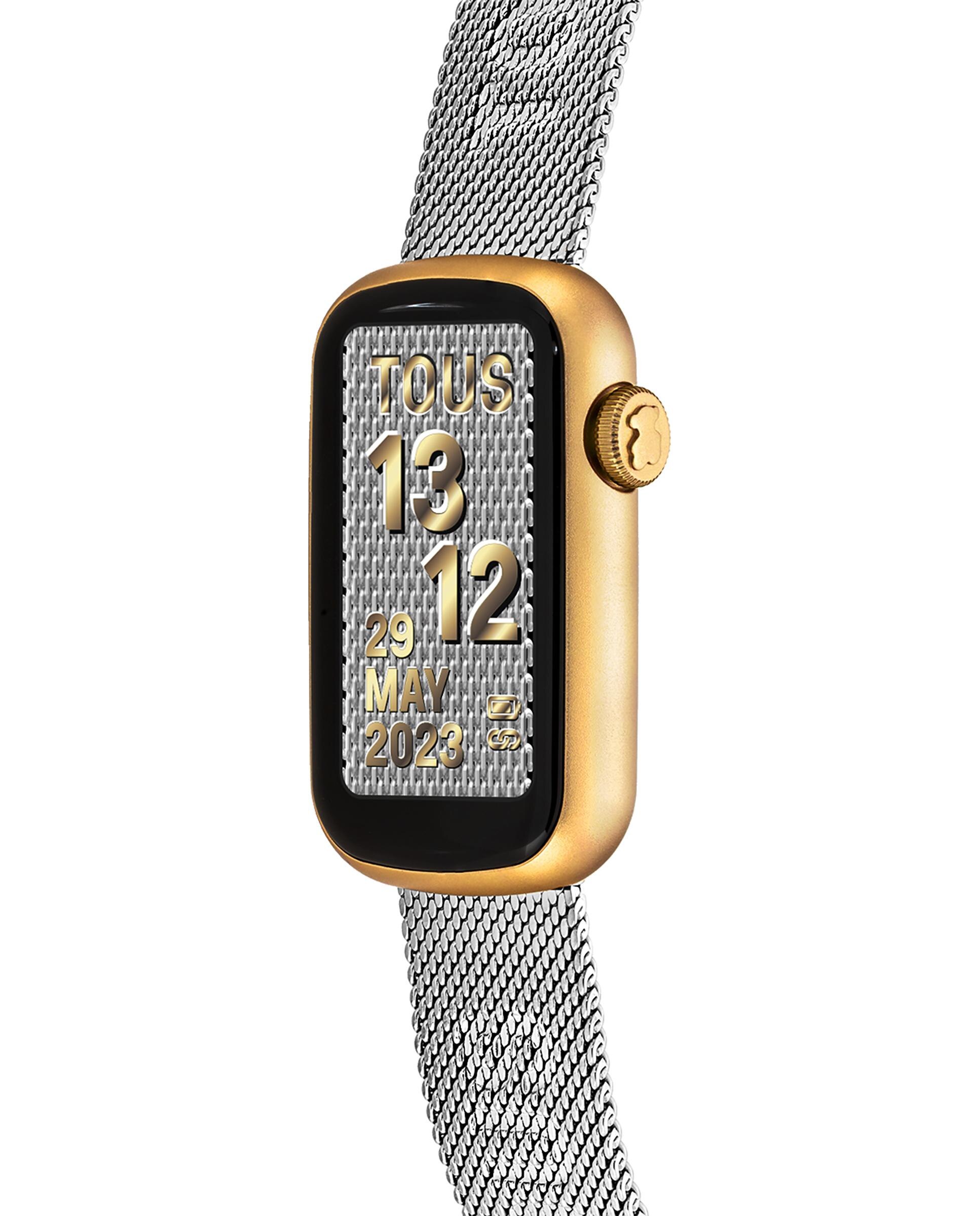 Smartwatch T-band Mesh com Bracelete de Aço e Caixa de Alumínio Dourado Ouro / Prata-2