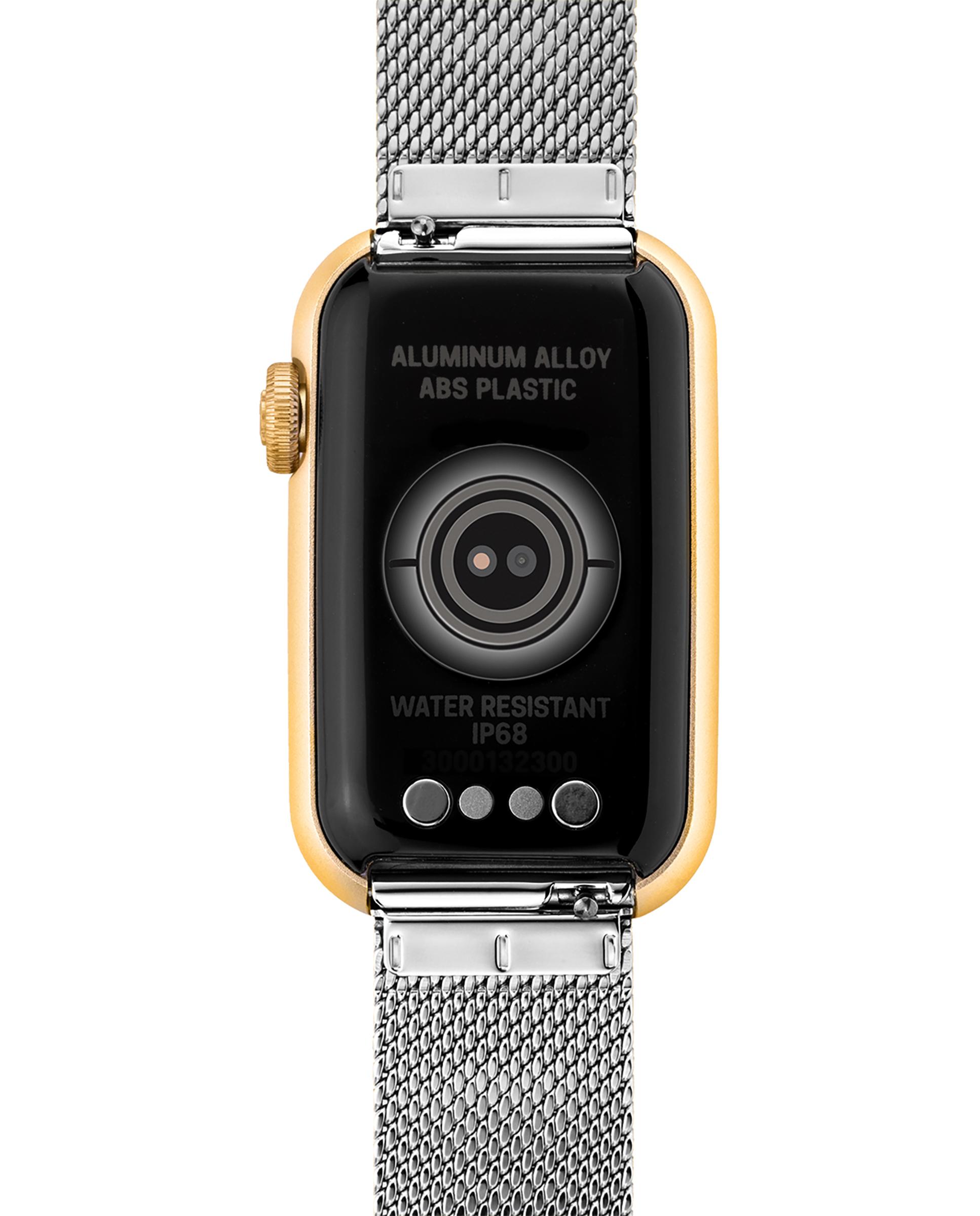 Smartwatch T-band Mesh com Bracelete de Aço e Caixa de Alumínio Dourado Ouro / Prata-3