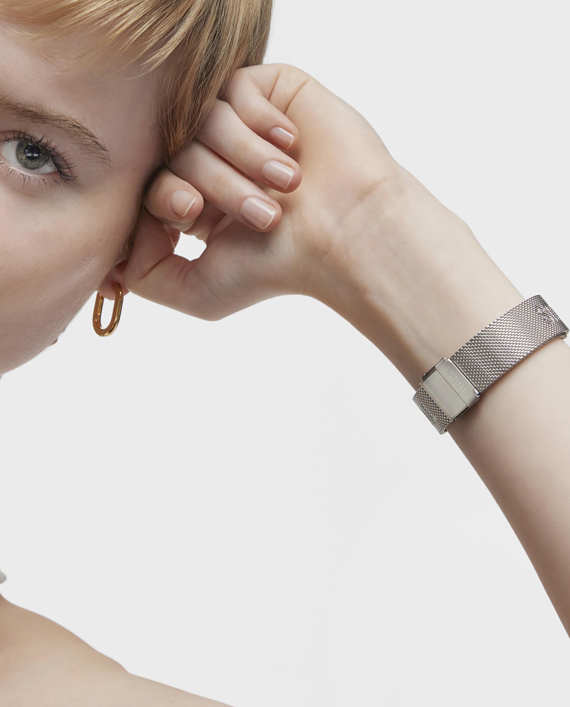 Smartwatch T-band Mesh com Bracelete de Aço e Caixa de Alumínio Dourado Ouro / Prata-6