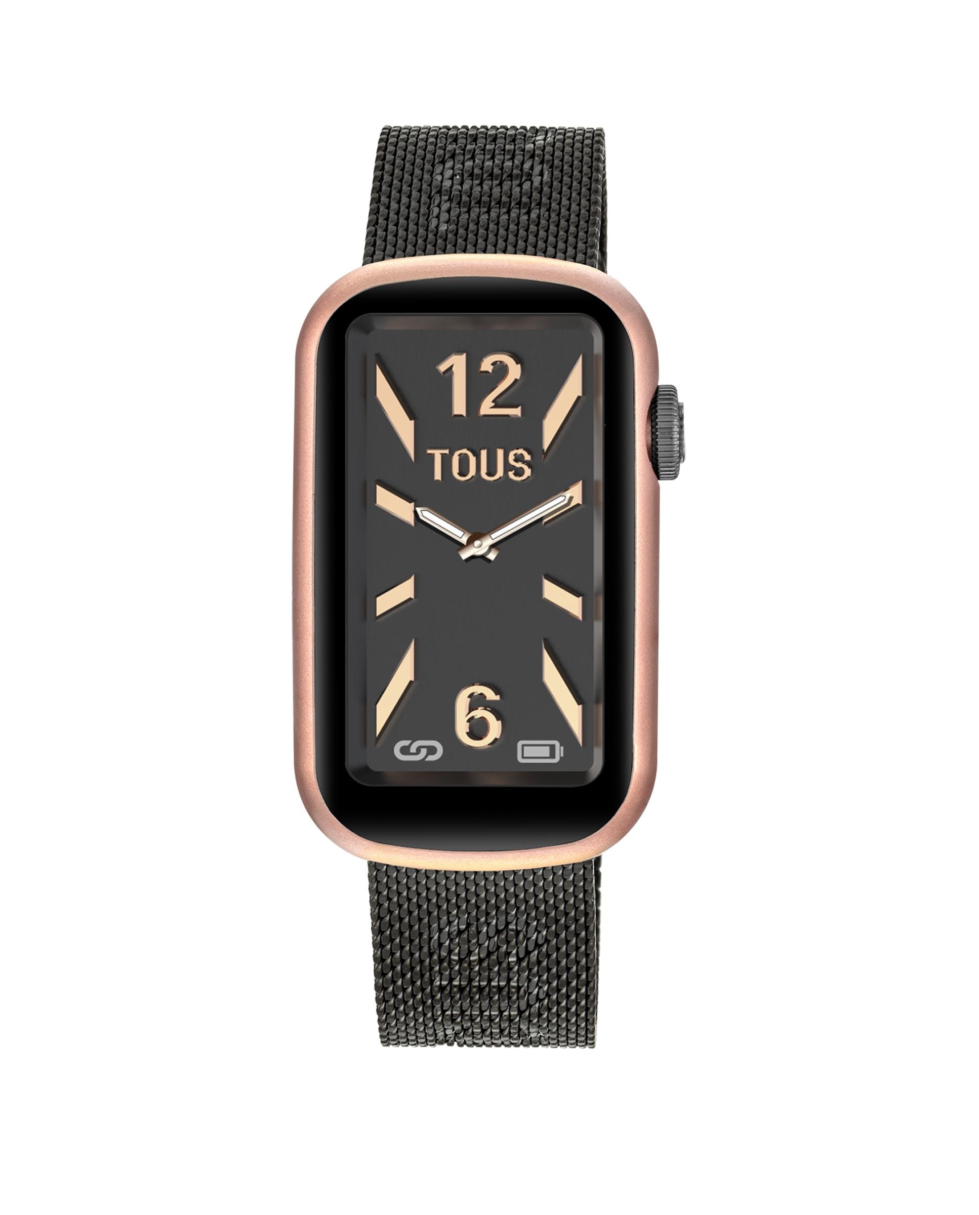 Smartwatch T-band Mesh com Bracelete de Aço Ip Cinzento-escuro Cinzento-escuro-1