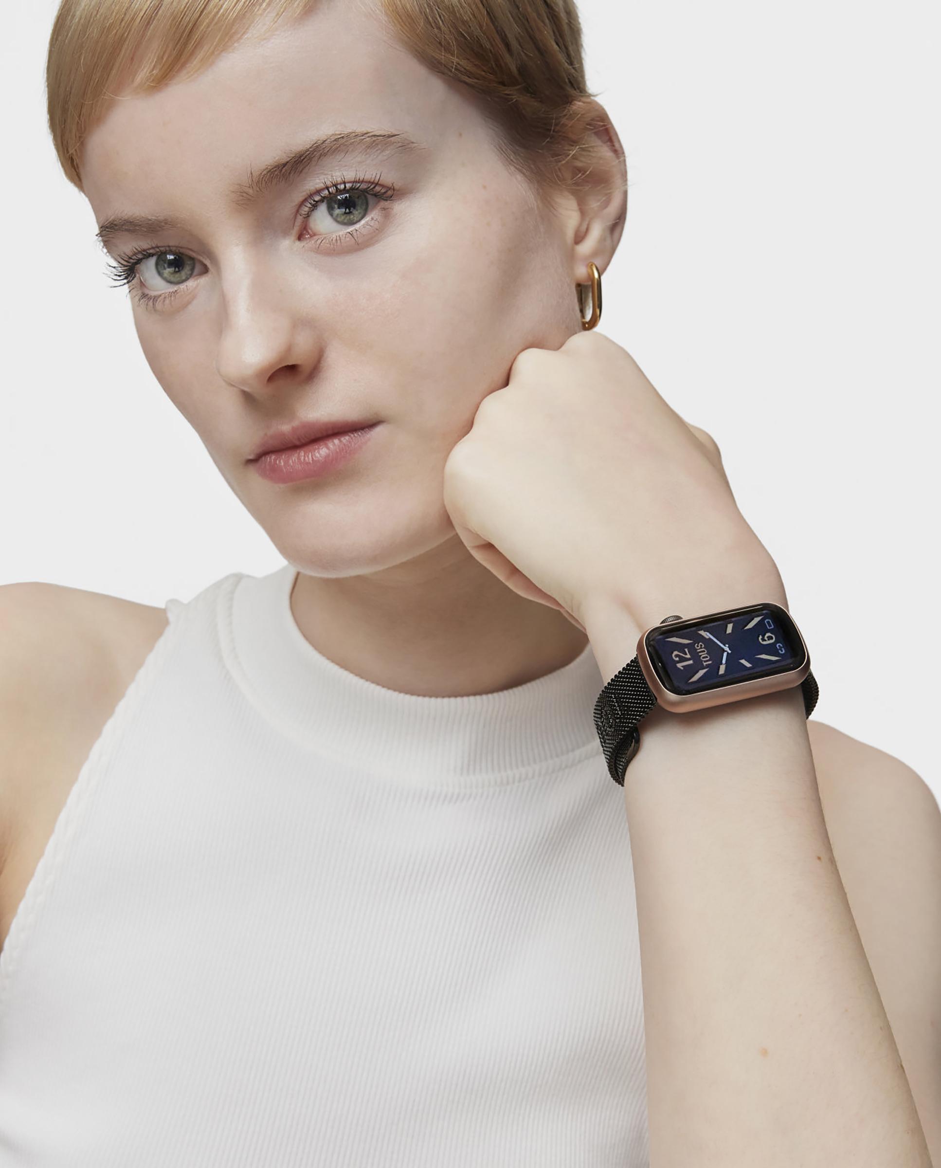 Smartwatch T-band Mesh com Bracelete de Aço Ip Cinzento-escuro Cinzento-escuro-4