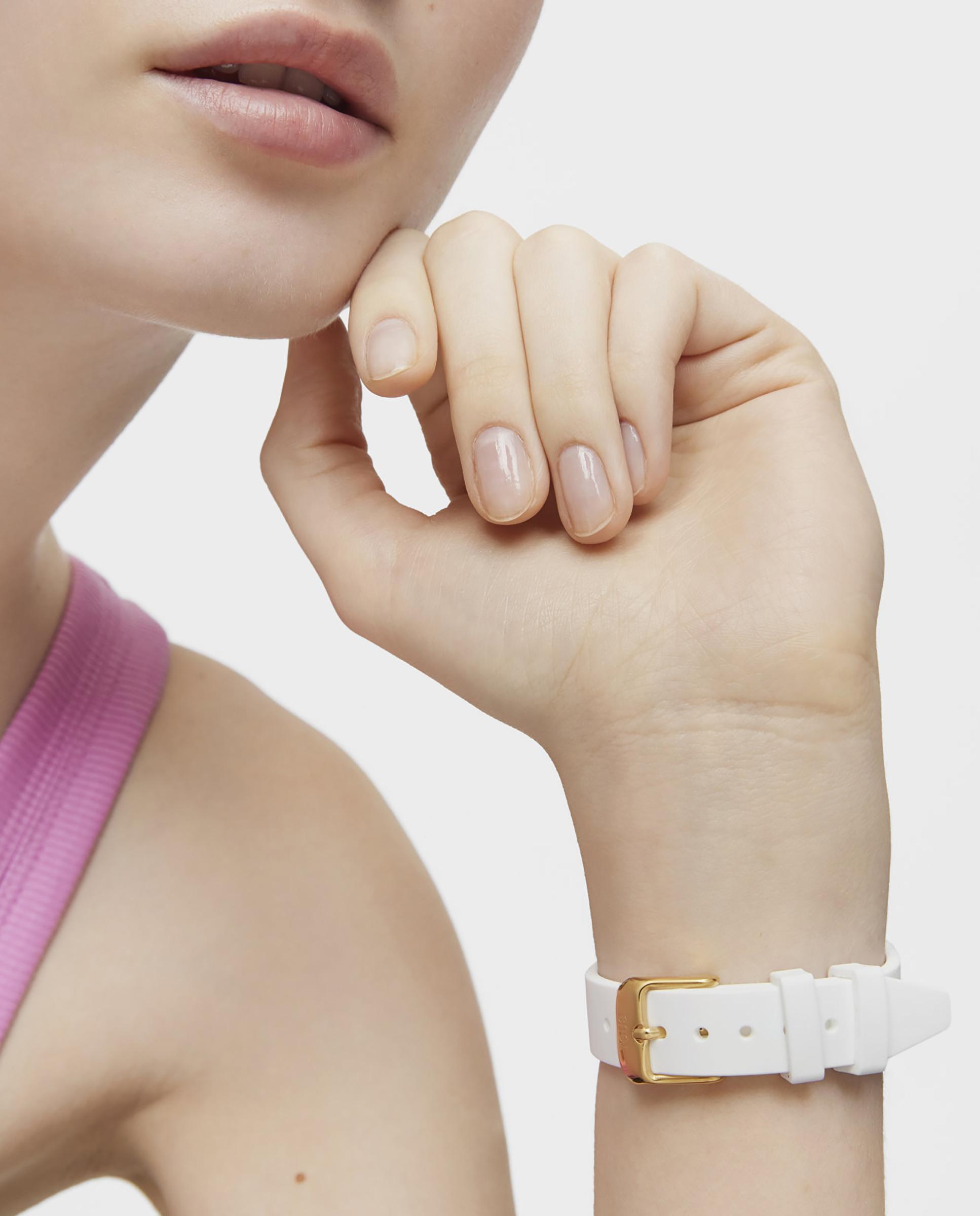 Relógio Digital B-time com Bracelete de Silicone em Branco Branco-6