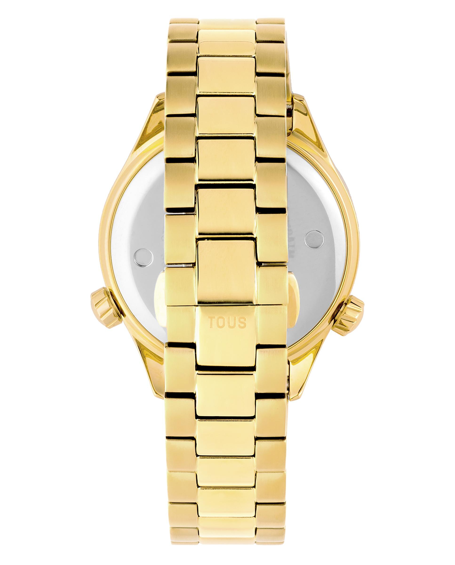Relógio Analógico Now com Bracelete de Aço Ipg e Mostrador Dourado Ouro-3