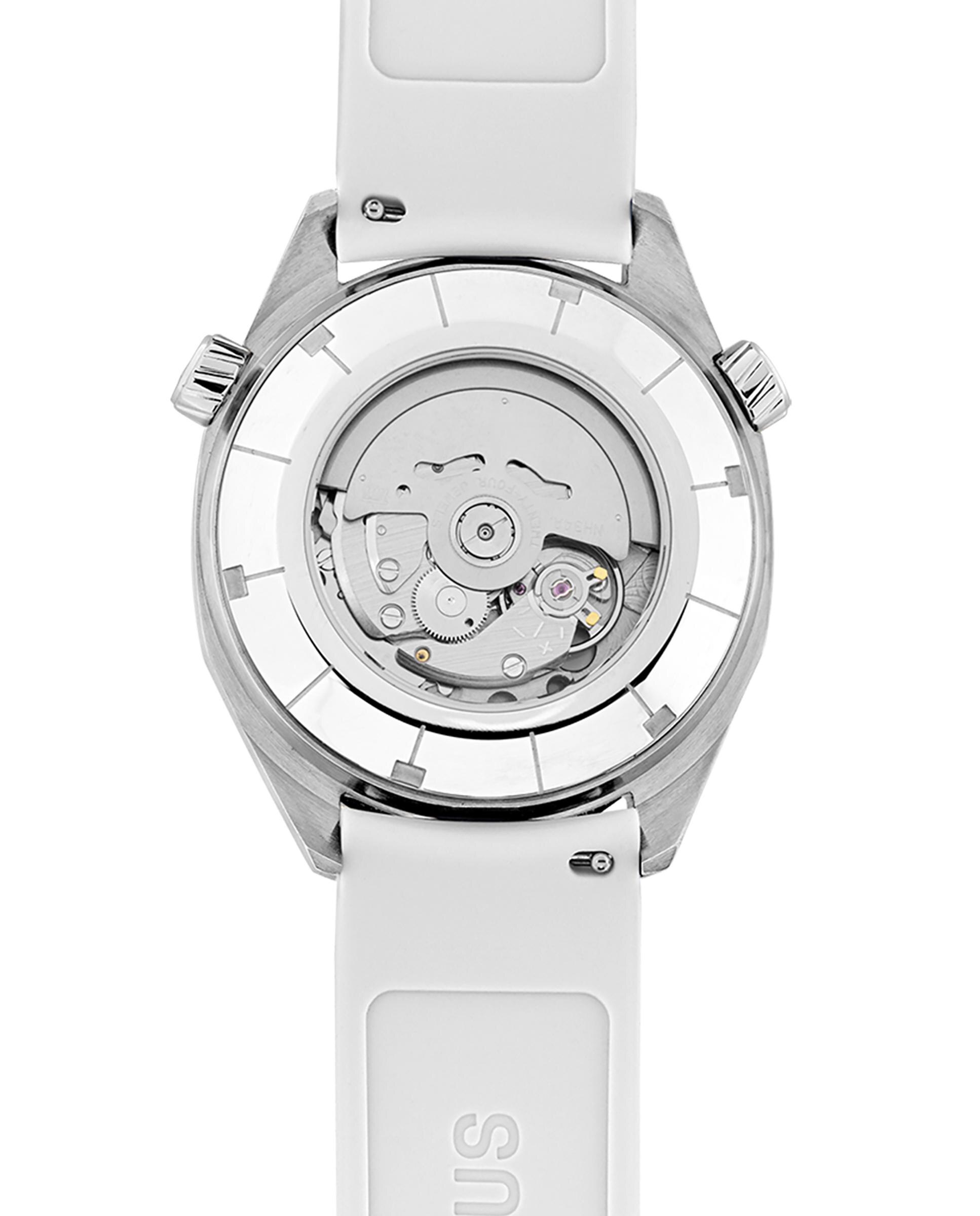 Relógio Automático Now Analógico com Bracelete de Silicone em Branco Branco-3